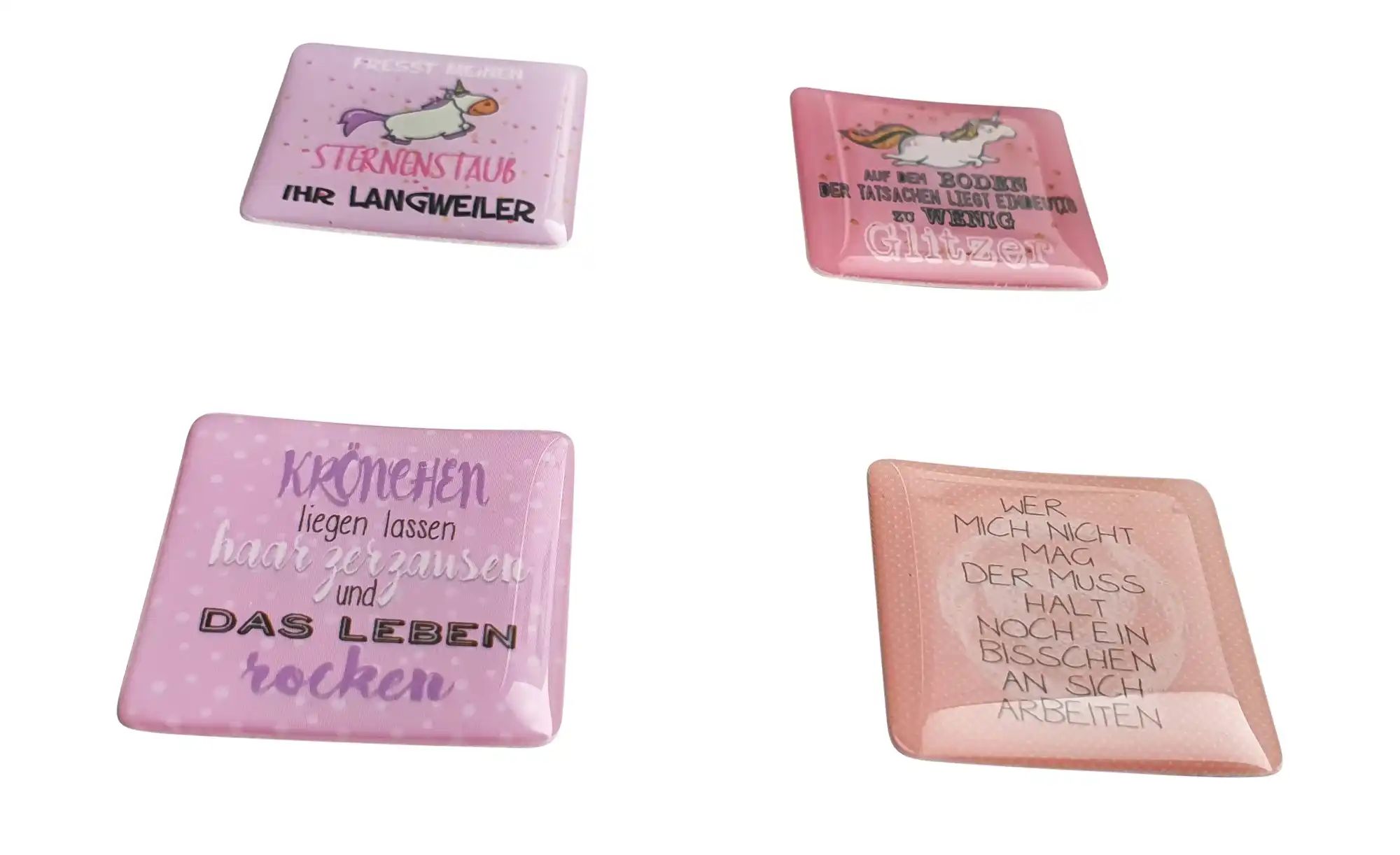 4er-Set eckige Magnete  Unicorns Accessoires > Bilder & Schilder - Höffner günstig online kaufen