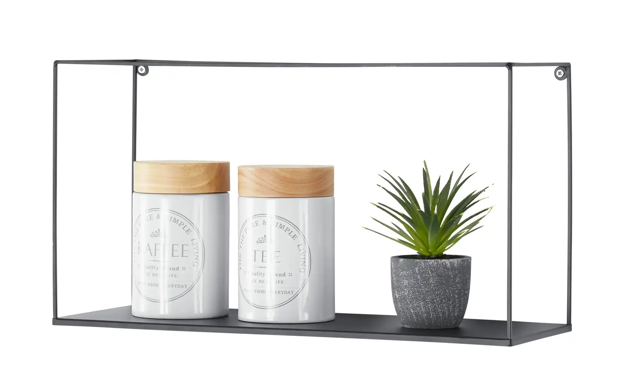 Thumbnail - Wandregal  Toppo ¦ schwarz ¦ Maße (cm): B: 50 H: 27 T: 18.0 Regale > Wandregale - Höffner