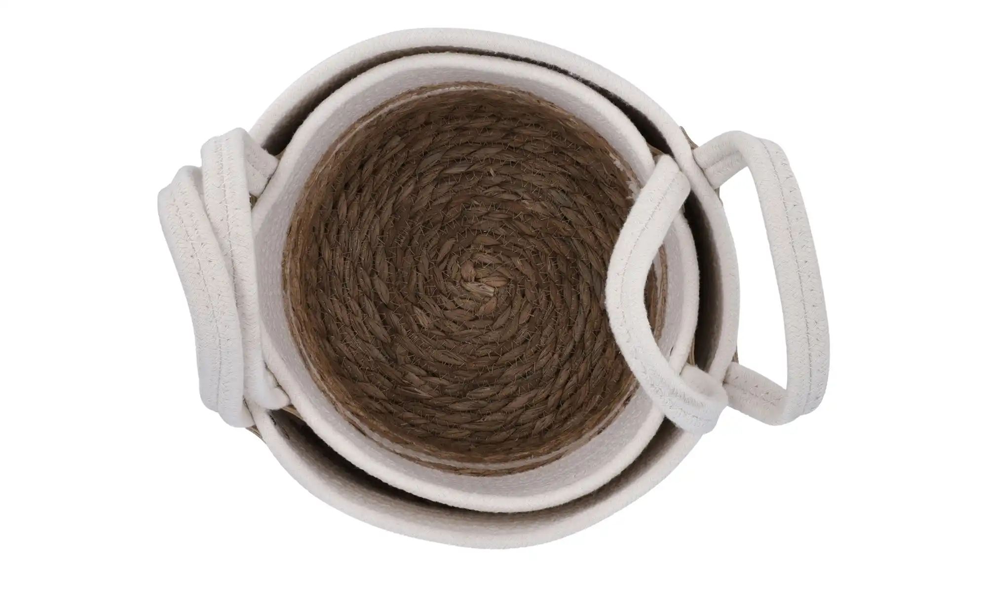 Aufbewahrungskorb  2er Set   ¦ braun ¦ Baumwolle,Seegras ¦ Maße (cm): H: 24 günstig online kaufen