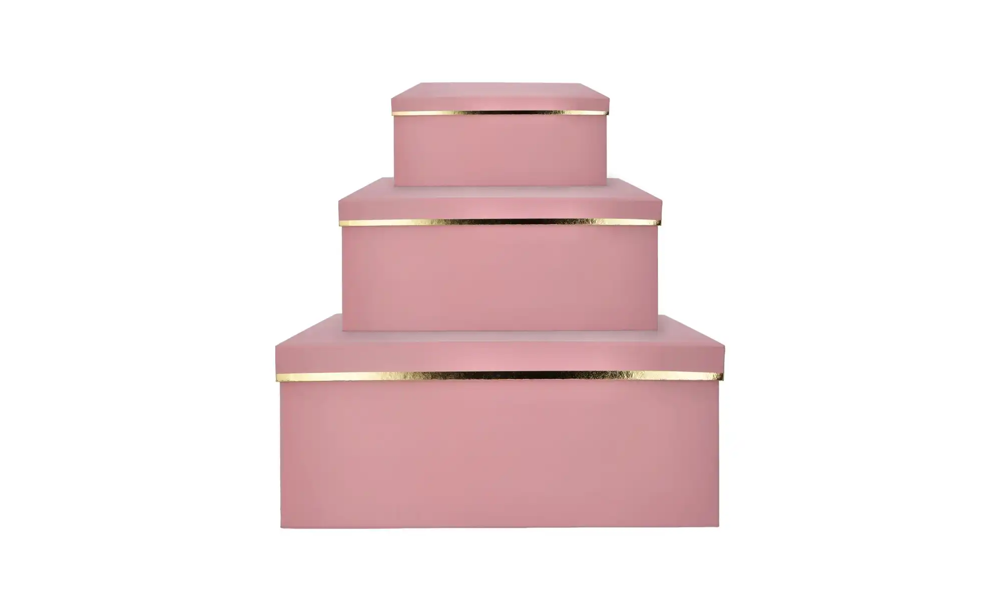 Aufbewahrungsbox, 3er Set ¦ rosa/pink ¦ Karton, Papier Aufbewahrung > Aufbewahrungsboxen > sonstige Aufbewahrungsmittel – Höffner