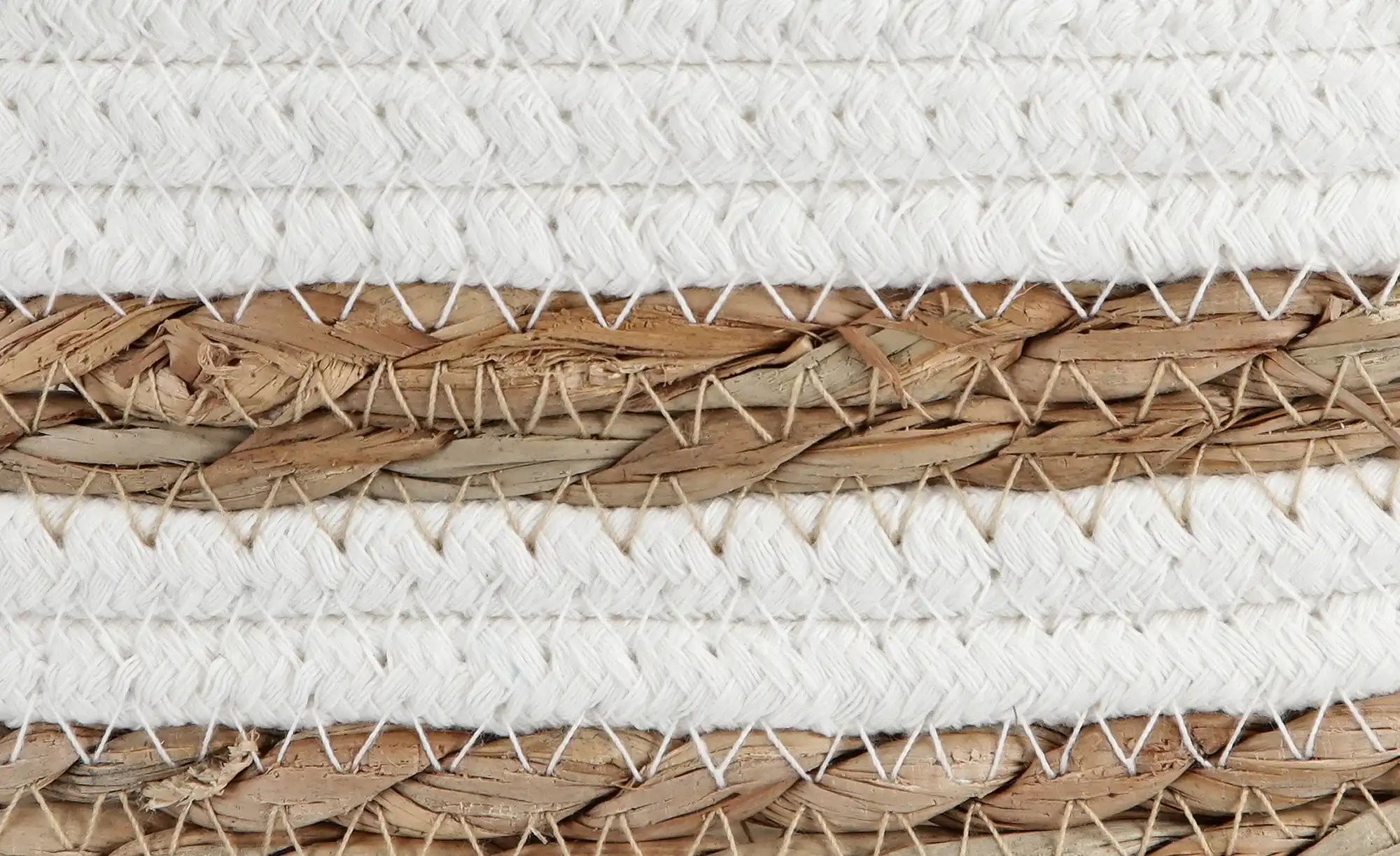 Aufbewahrungskörbe  3er-Set   ¦ mehrfarbig ¦ Seegras,Baumwolle,Polyester ¦ günstig online kaufen