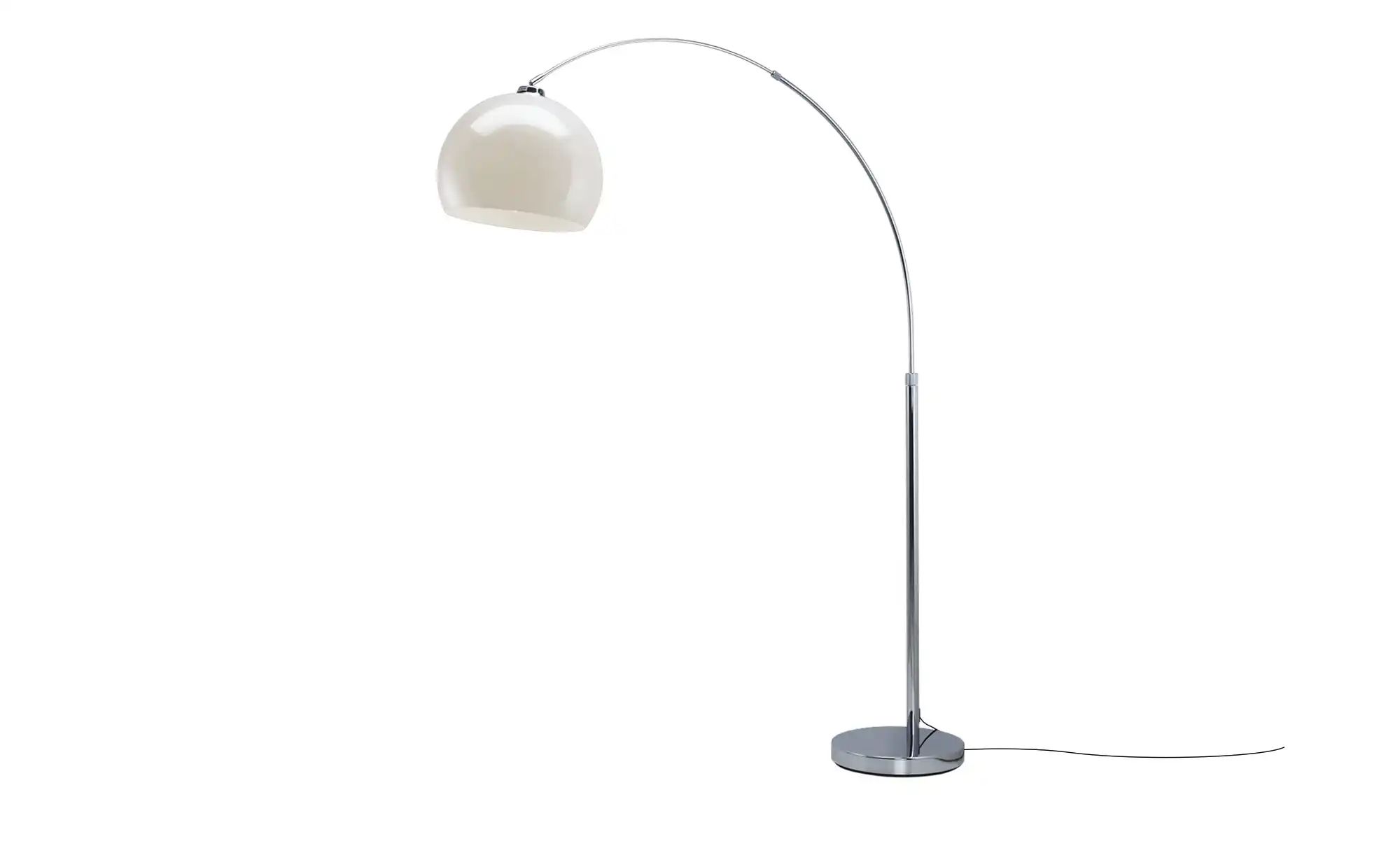 KHG Bogenleuchte  1-flammig  Schirm weiß   ¦ Maße (cm): H: 215  Ø: 38 Lampe günstig online kaufen