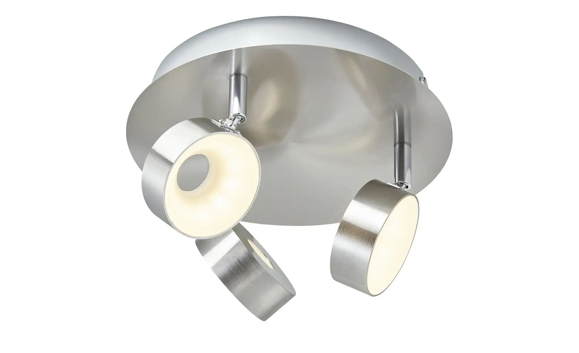 KHG LED-Spot, 3-flammig Nickel matt ¦ silber ¦ Maße (cm): H: 15  Ø: 24 Lamp günstig online kaufen