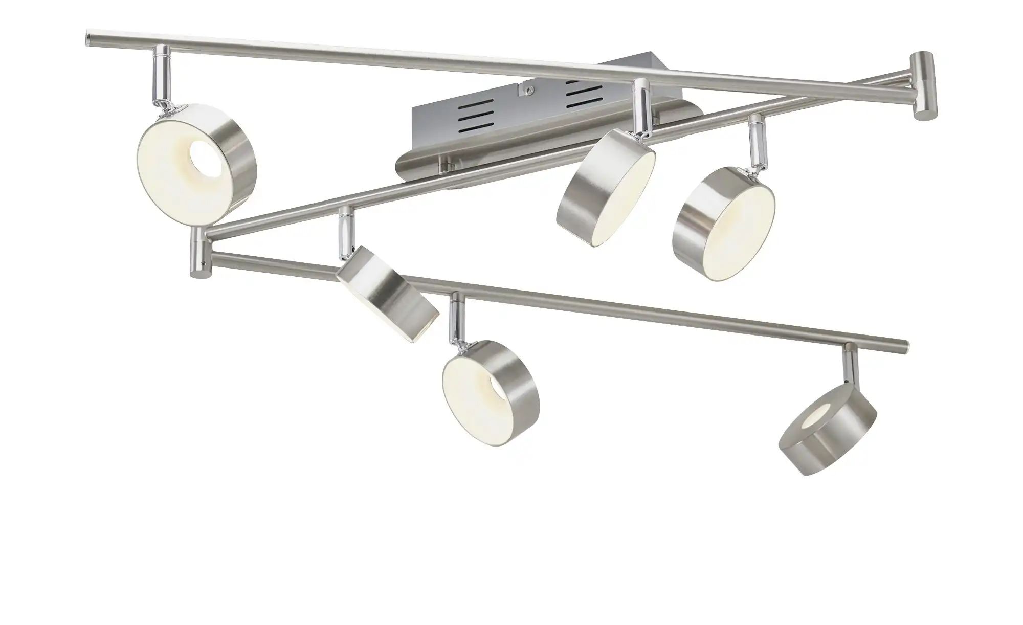 KHG LED-Spot, 6-flammig, Nickel matt ¦ silber ¦ Maße (cm): B: 180,5 H: 21 T günstig online kaufen