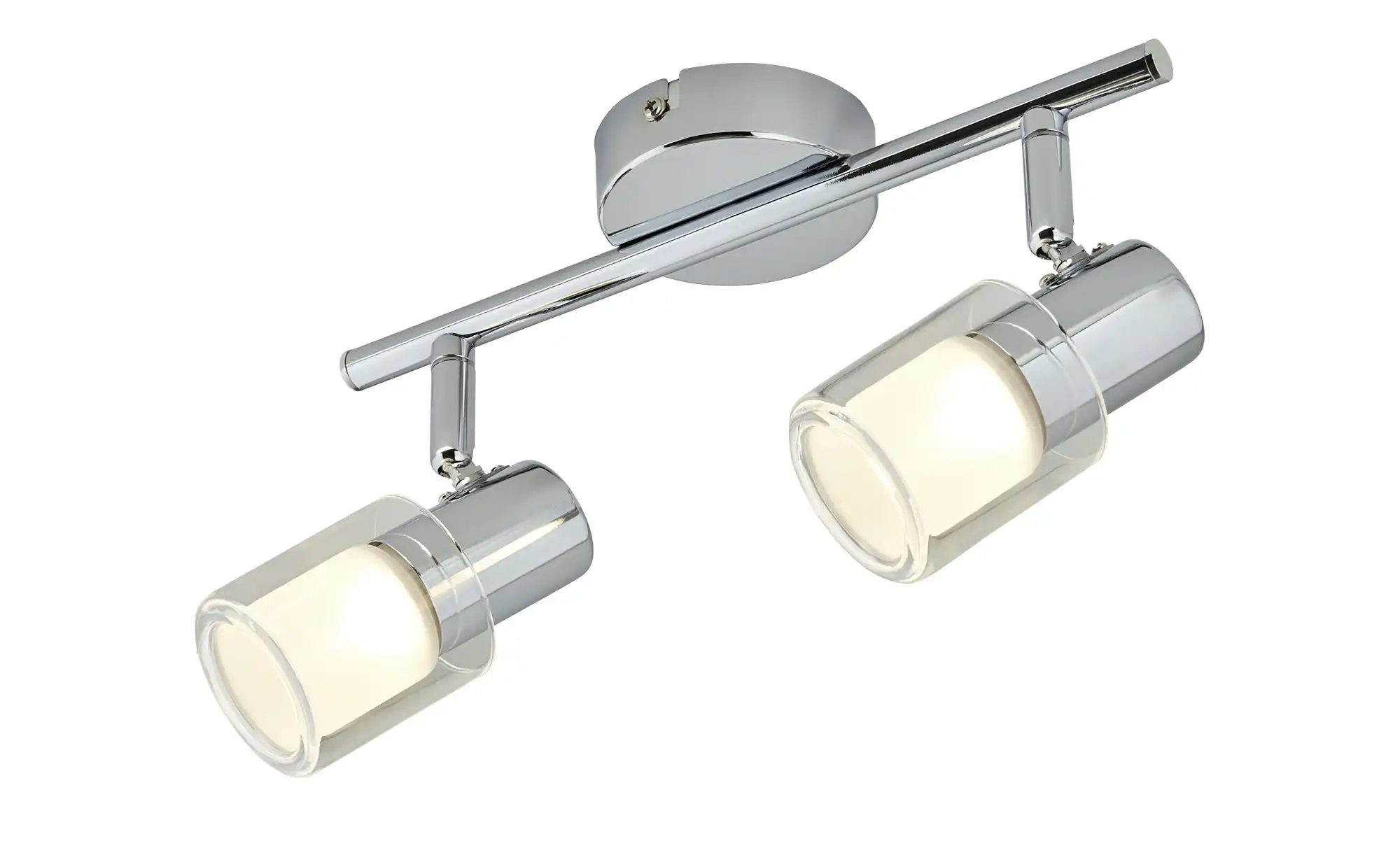 KHG LED-Deckenstrahler, 2-flammig mit doppeltem Glas ¦ silber ¦ Maße (cm): B: 8 H: 13 Lampen & Leuchten > LED-Leuchten > LED-Strahler & Spots - Höffner