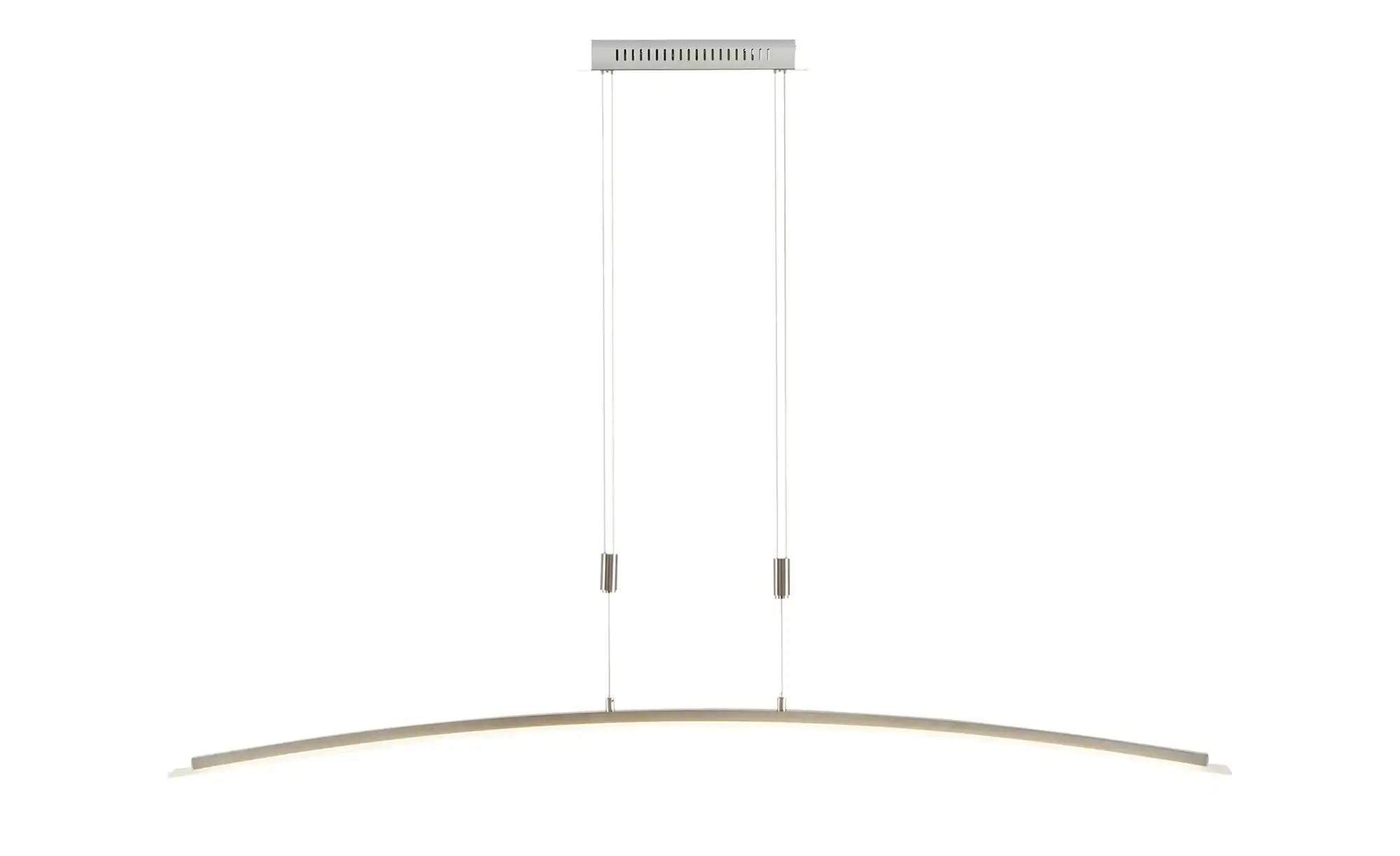 Fischer-Honsel LED-Pendelleuchte, Nickel-matt/Glas gebogen ¦ silber ¦ Maße günstig online kaufen