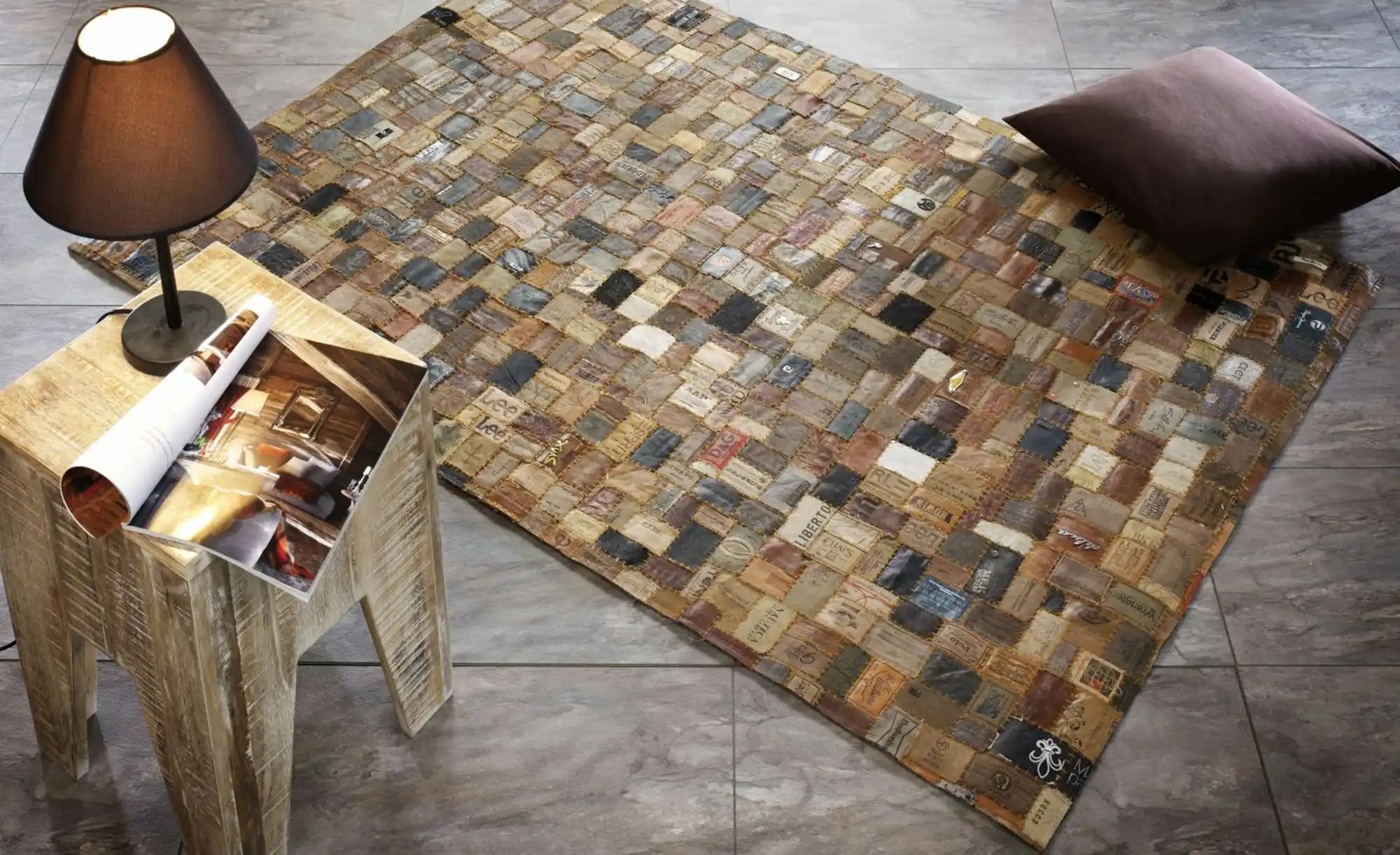 Thumbnail - meinTeppich Lederteppich  Labelstar ¦ braun ¦ Rindsleder / Kuhhaut ¦ Maße (cm): B: 90 Teppiche > Naturteppiche - Höffner