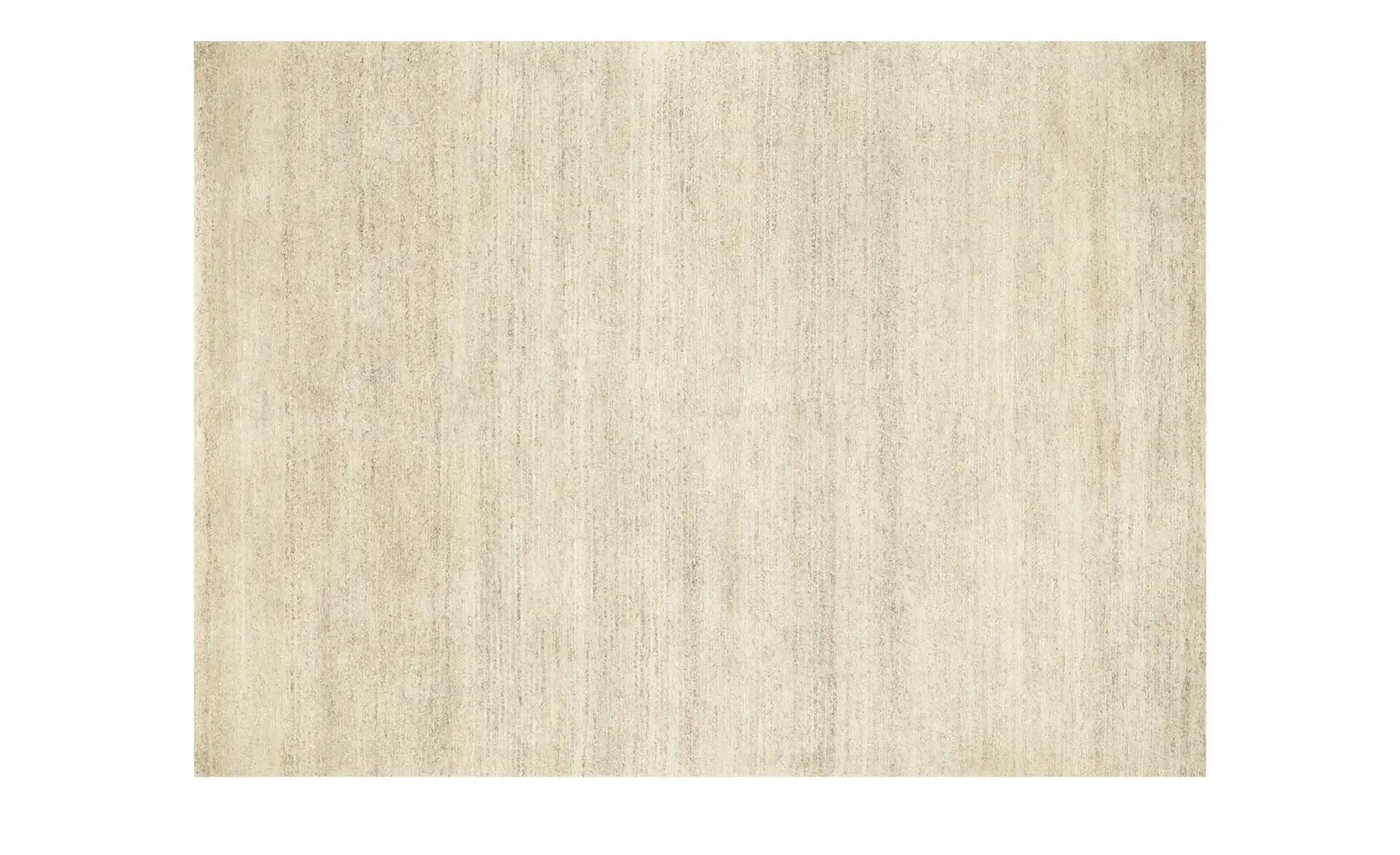 Handgeknüpfter Naturteppich  Davina Uni ¦ beige ¦ Wolle ¦ Maße (cm): B: 200 günstig online kaufen