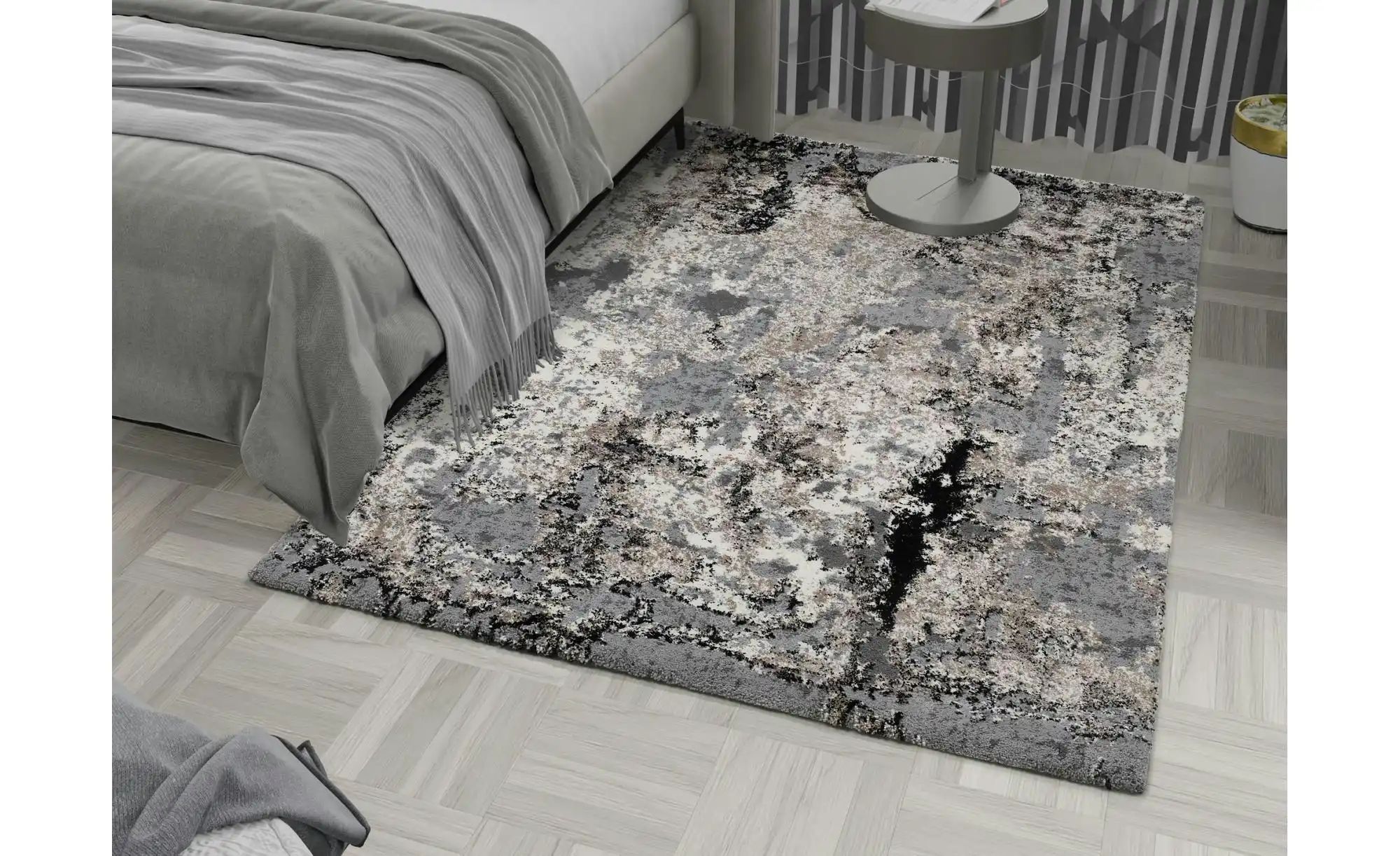 Thumbnail - meinTeppich Hochflorteppich  Juwel Liray ¦ grau ¦ Synthetische Fasern ¦ Maße (cm): B: 140 Teppiche > Wohnteppiche - Höff...