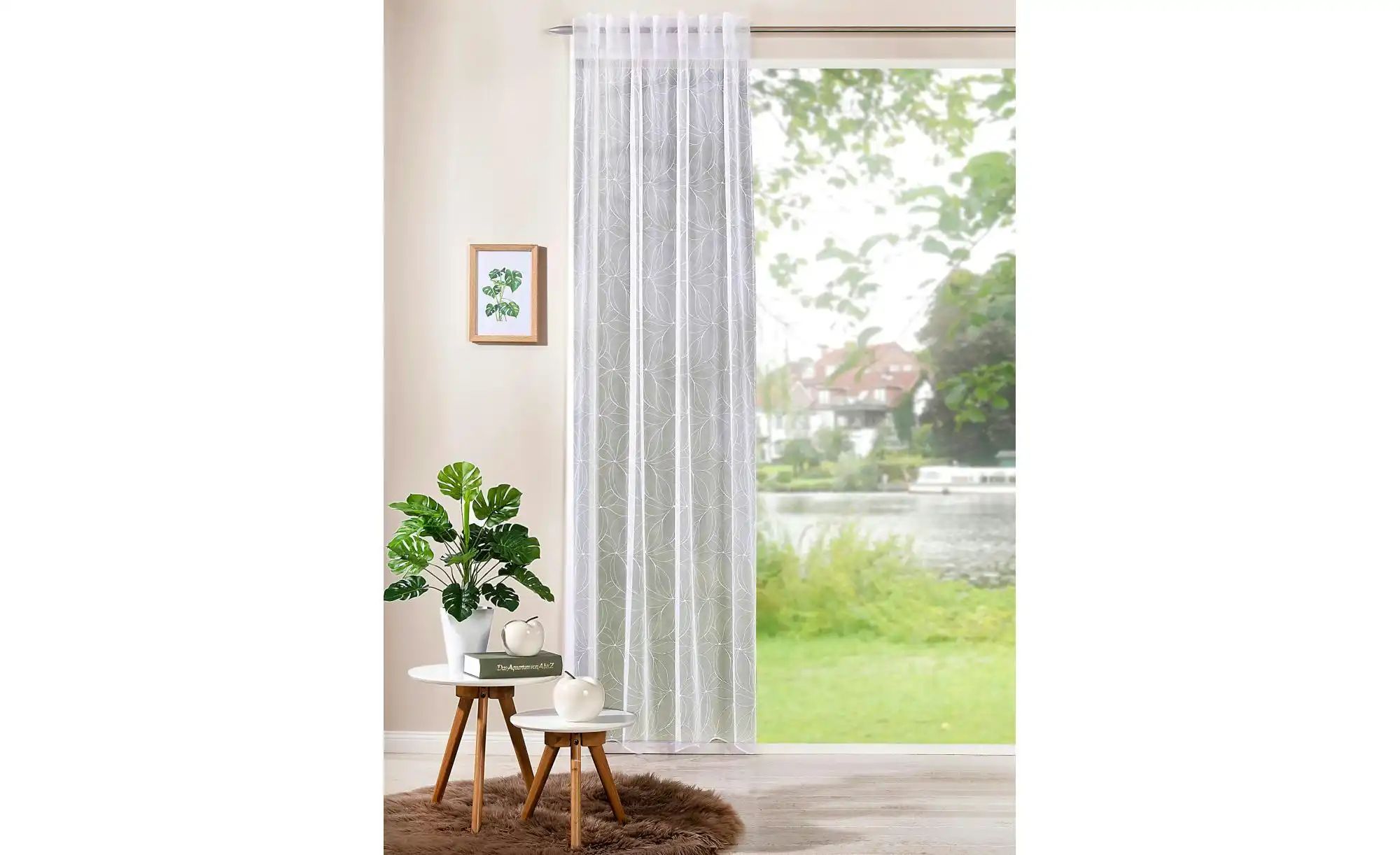 Thumbnail - Verdi Schlaufenbandschal   ¦ weiß ¦ Synthetik ¦ Maße (cm): B: 135 Gardinen & Rollos > Gardinen & Vorhänge > Schlaufensch...