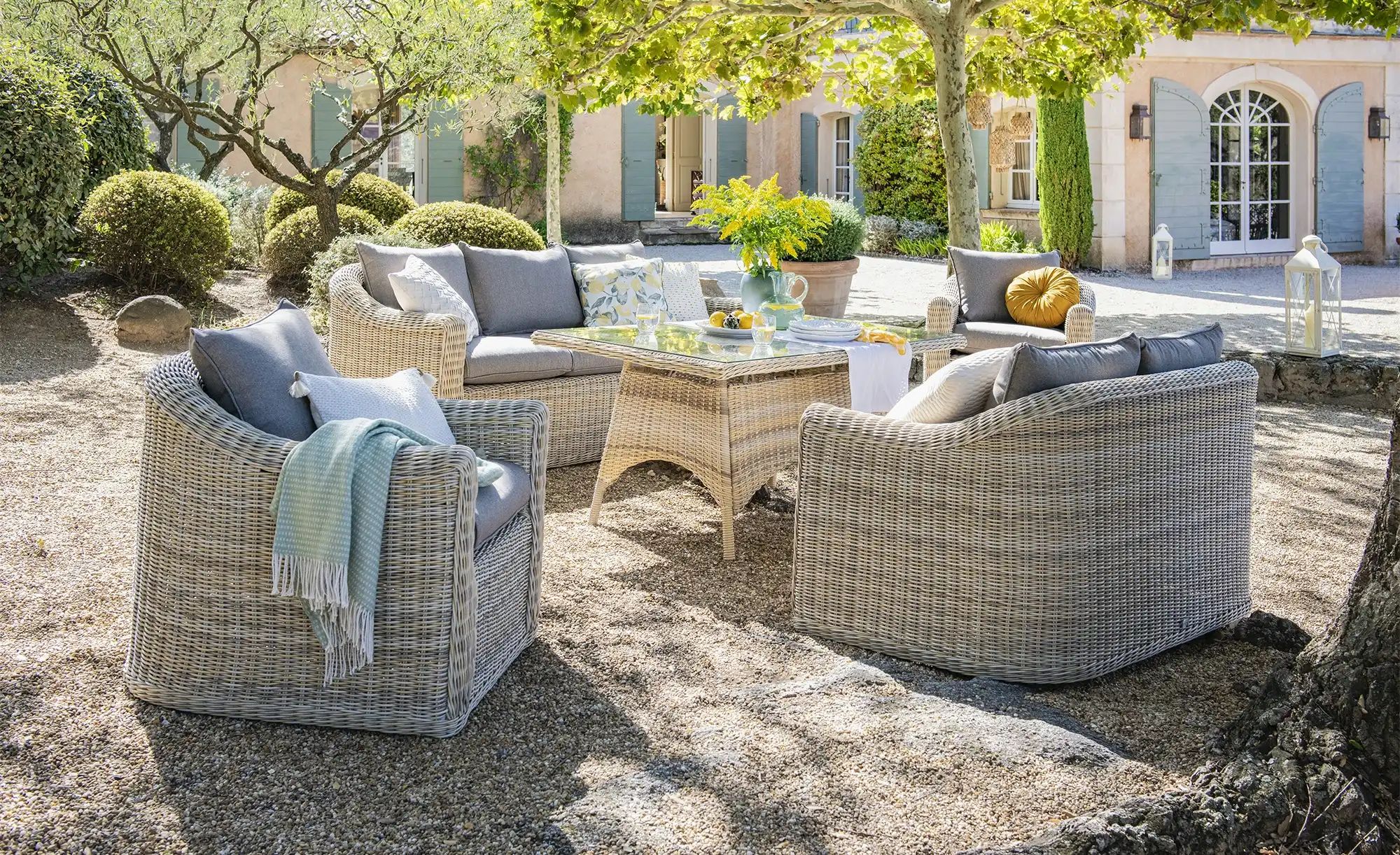 Thumbnail - a casa mia Gartensofa Sylt 1 ¦ creme ¦ Maße (cm): B: 135 H: 75 T: 82.0 Garten > Gartenmöbel nach Materialien > Polyrat...