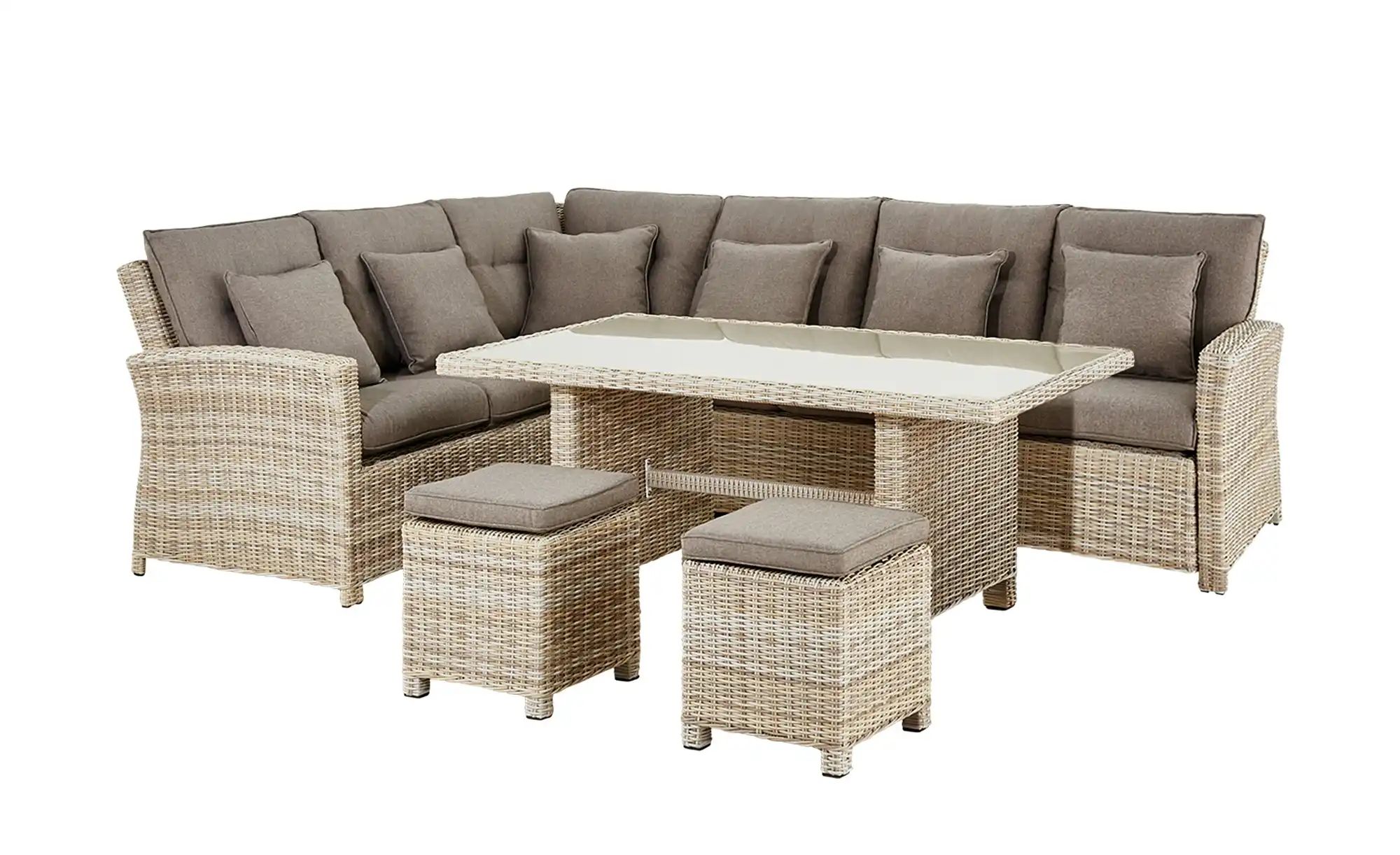 a casa mia Garten-Loungeset aus Polyrattan Bregenz ¦ creme Garten > Gartenm günstig online kaufen