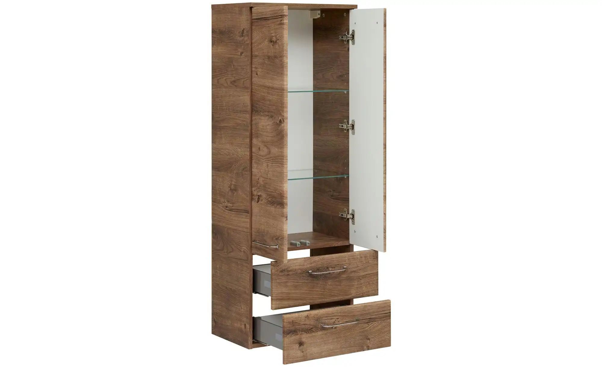 Thumbnail - smart Midischrank  Onda ¦ holzfarben ¦ Maße (cm): B: 50 H: 136,1 T: 33.0 Schränke > Badschränke > Bad-Midischränke - Höf...