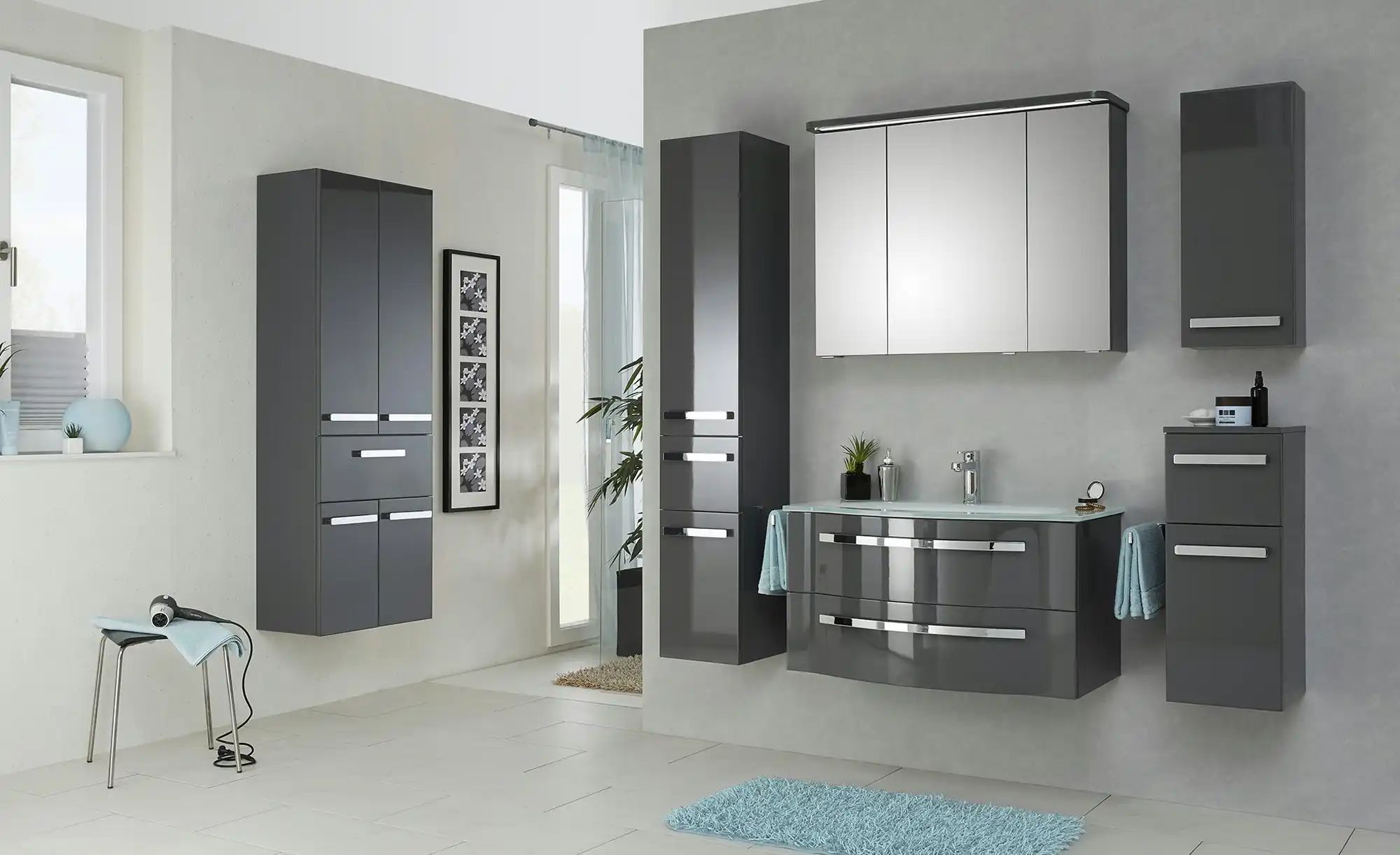 calmoquick Spiegelschrank  Verler See ¦ grau ¦ Maße (cm): B: 90 H: 72,2 T: günstig online kaufen