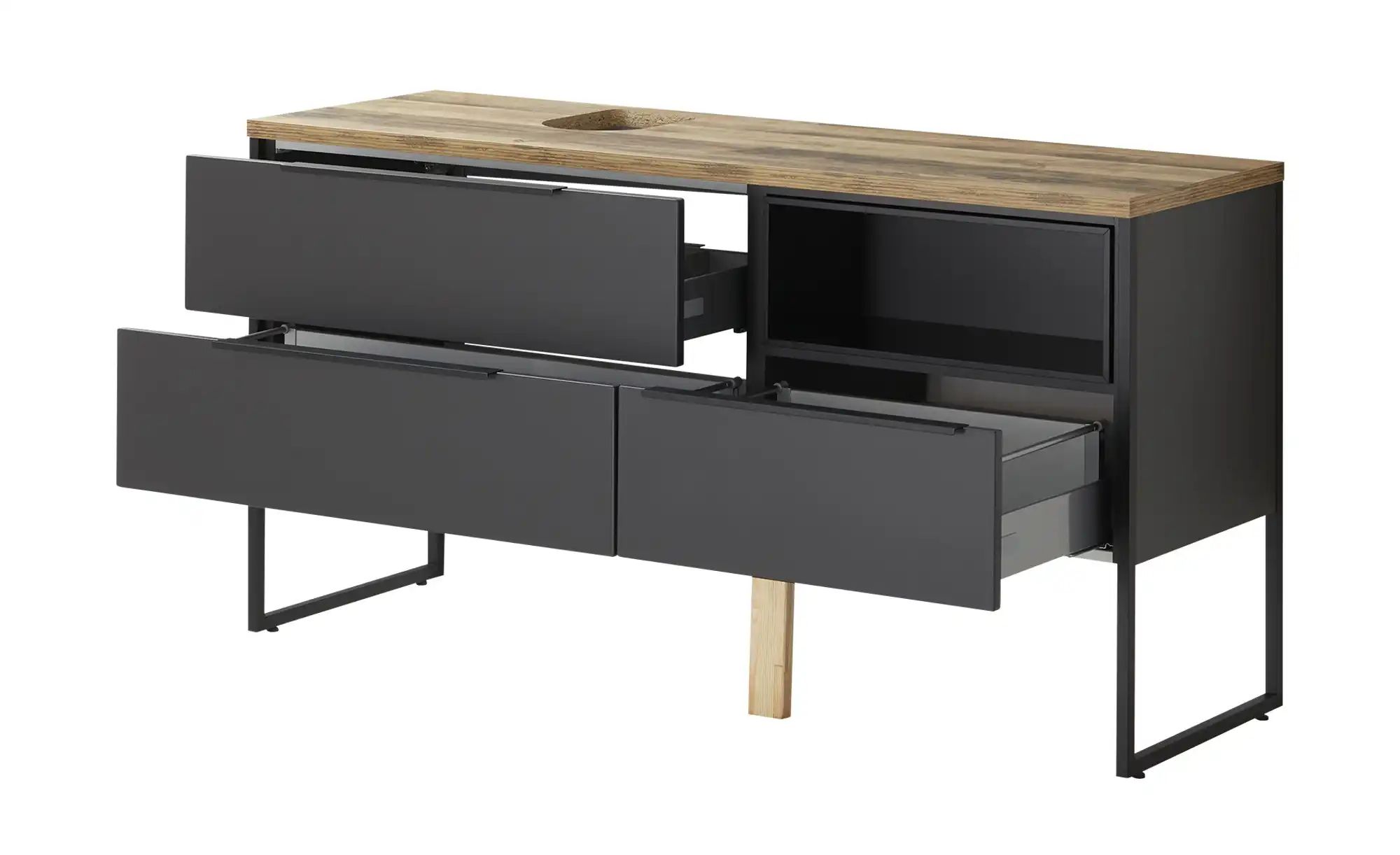 Thumbnail - Waschtischkombination Abajasee ¦ grau ¦ Maße (cm): B: 154,6 Schränke > Badschränke > Komplett-Badkombinationen - Höffne...