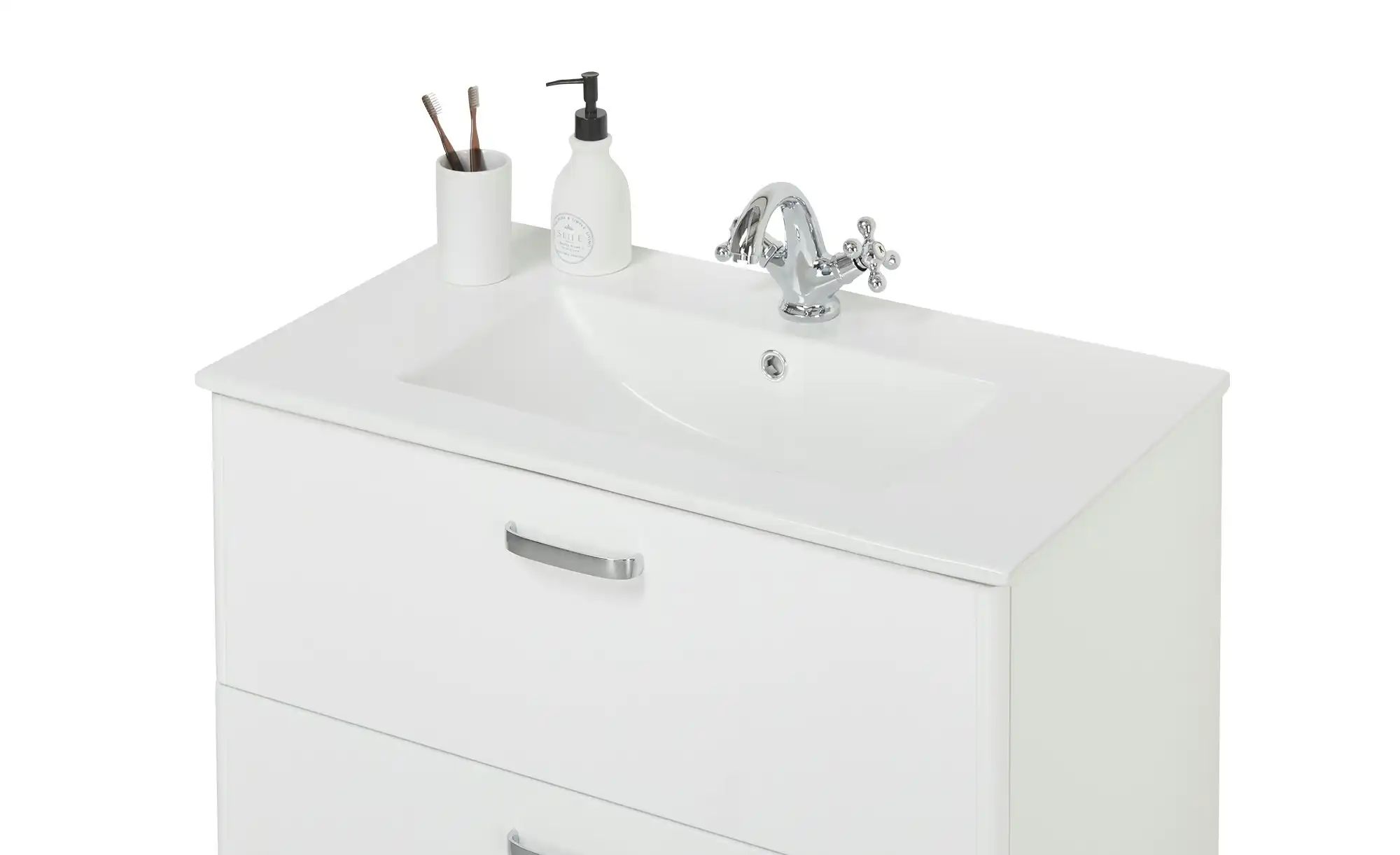 Bad-Keramik-Waschtisch  Bodensee ¦ weiß ¦ Maße (cm): B: 80 H: 1,5 T: 46.0 S günstig online kaufen