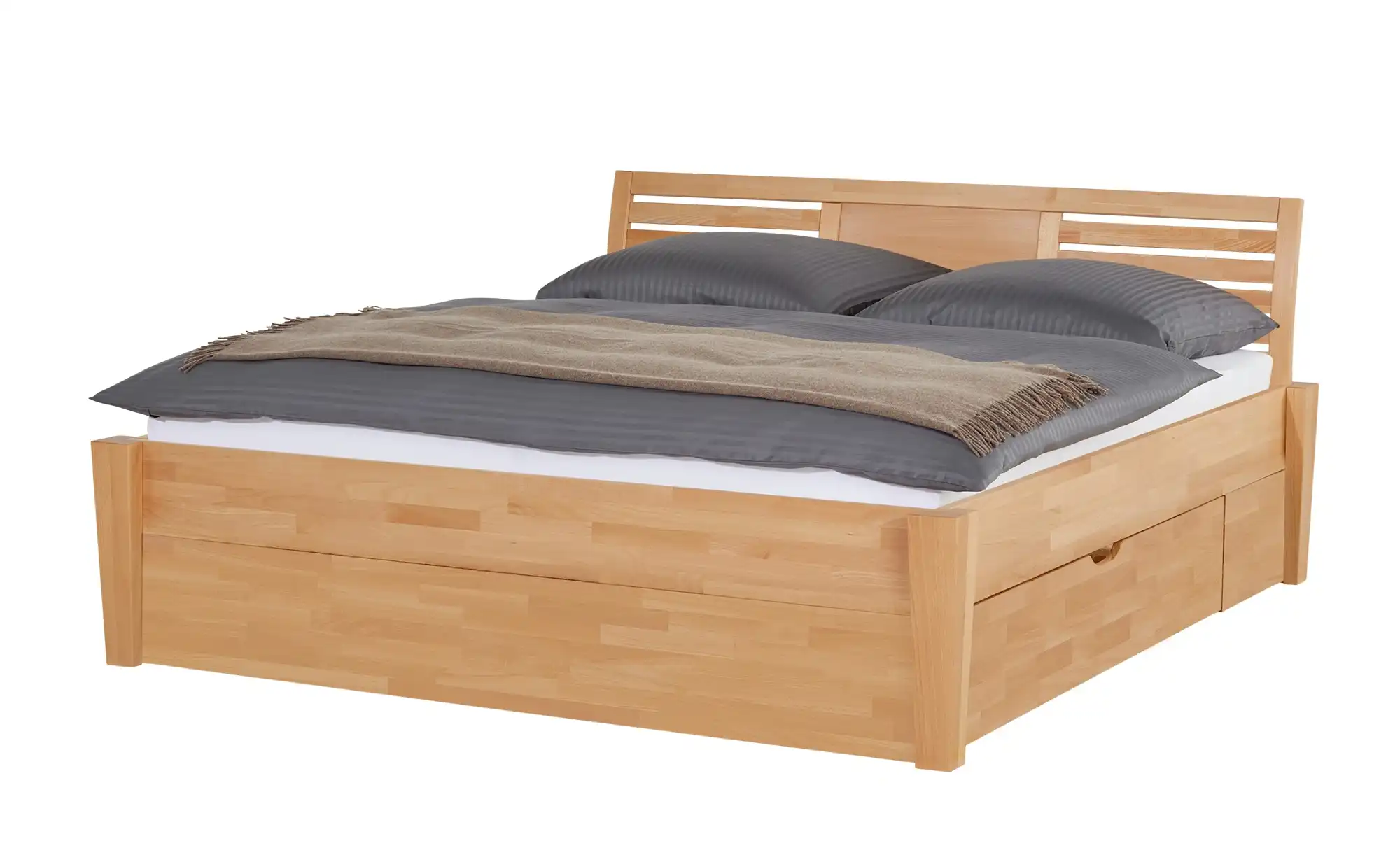 MassivholzBettgestell mit Bettkasten Timber 140 cm