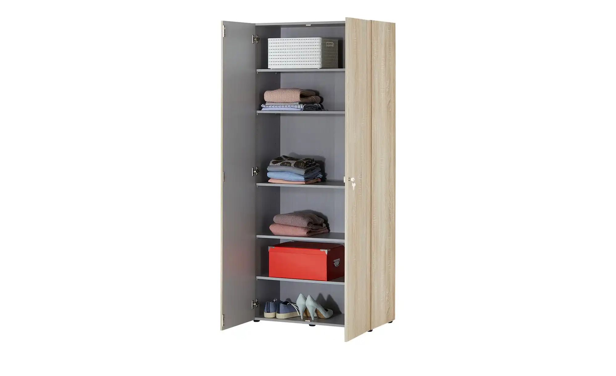 Schrank mit Schloss Multiraumkonzept Eiche Sägerau (Nachbildung)