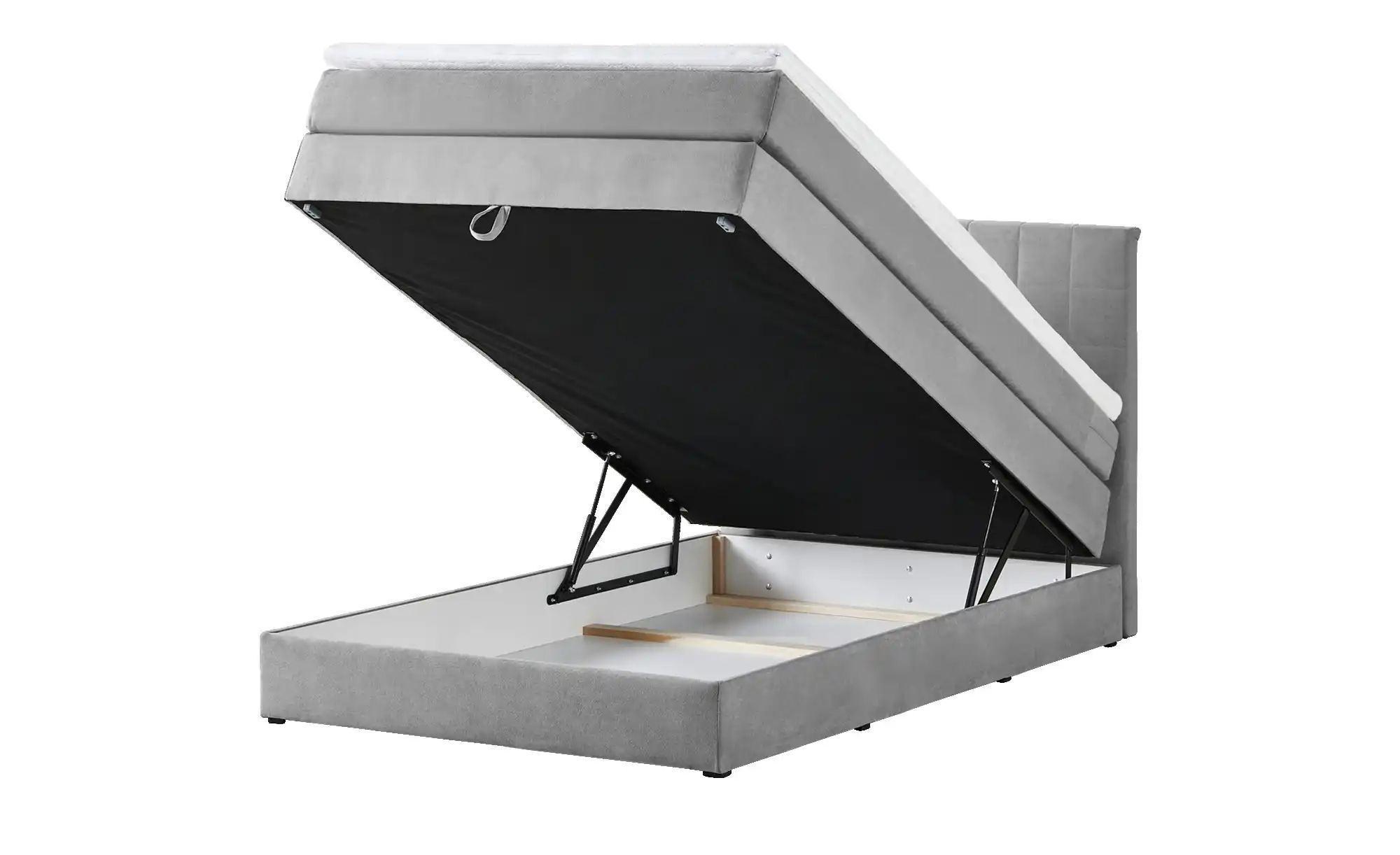 Thumbnail - Boxspringbett mit Bettkasten Prince ¦ grau ¦ Maße (cm): B: 121 H: 107 Betten > Einzelbetten - Höffner