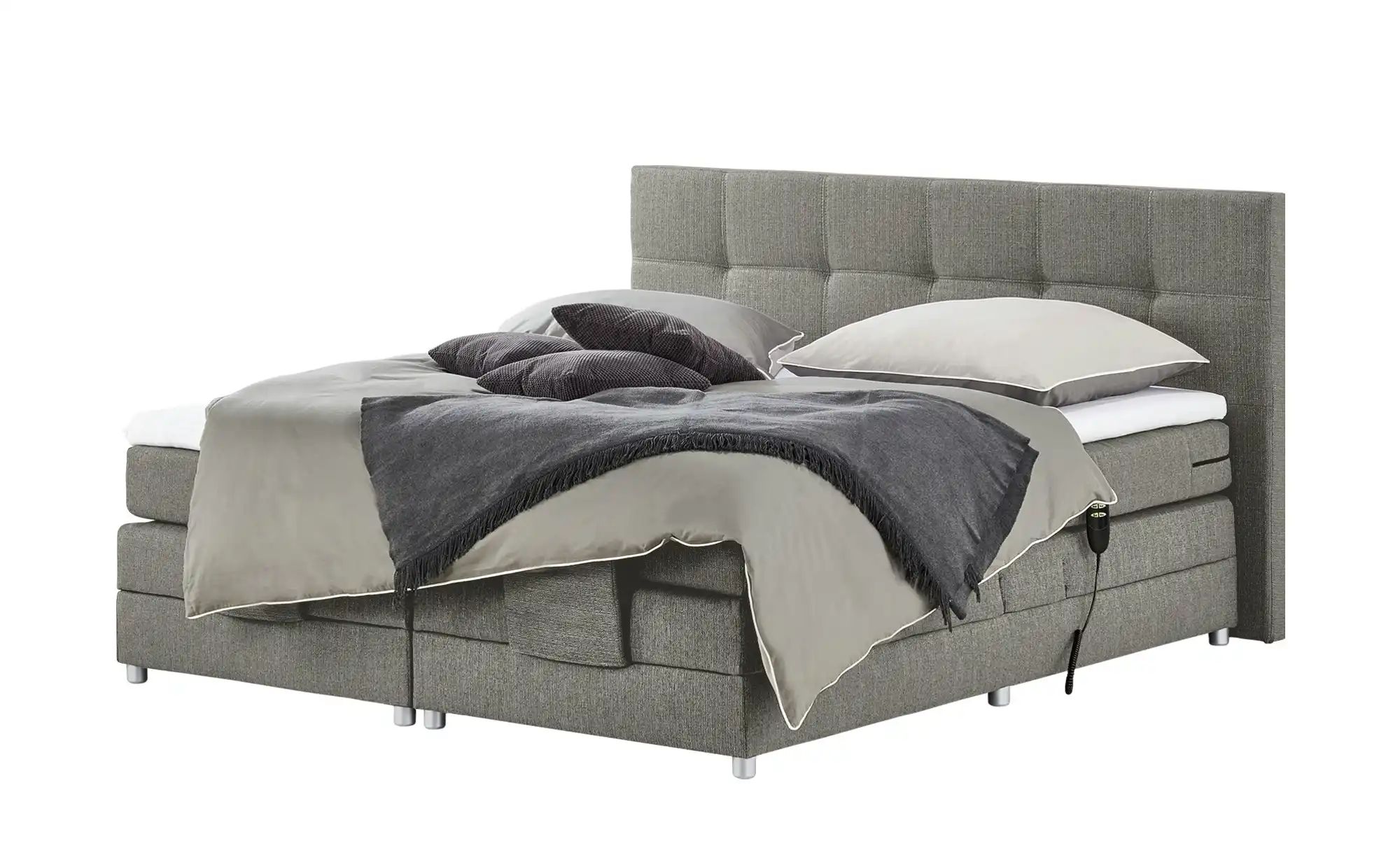 uno Motor-Boxspringbett  Manolo ¦ grau ¦ Maße (cm): B: 202 H: 112 Betten > günstig online kaufen