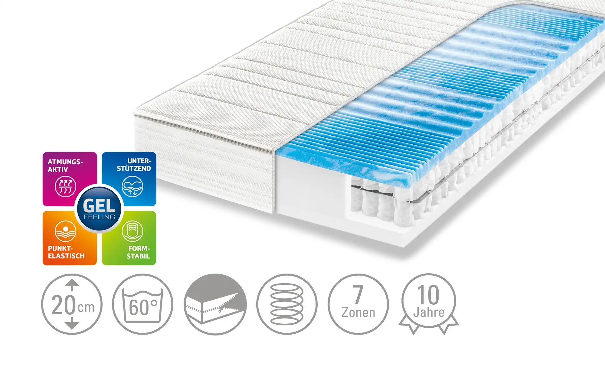 Dreamer eXpress 7-Zonen-Gelart-Tonnentaschenfederkernmatratze  Flexo 3 ¦ we günstig online kaufen