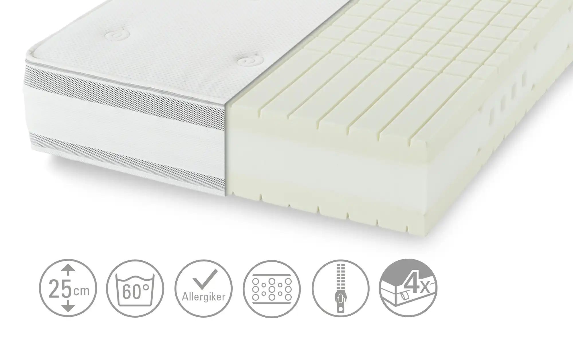 Musterring Viscoschaummatratze Deluxe VS ¦ weiß Matratzen Zubehör Matratzen Größen Matratzen 90x200 Höffner  - Onlineshop Möbel Höffner