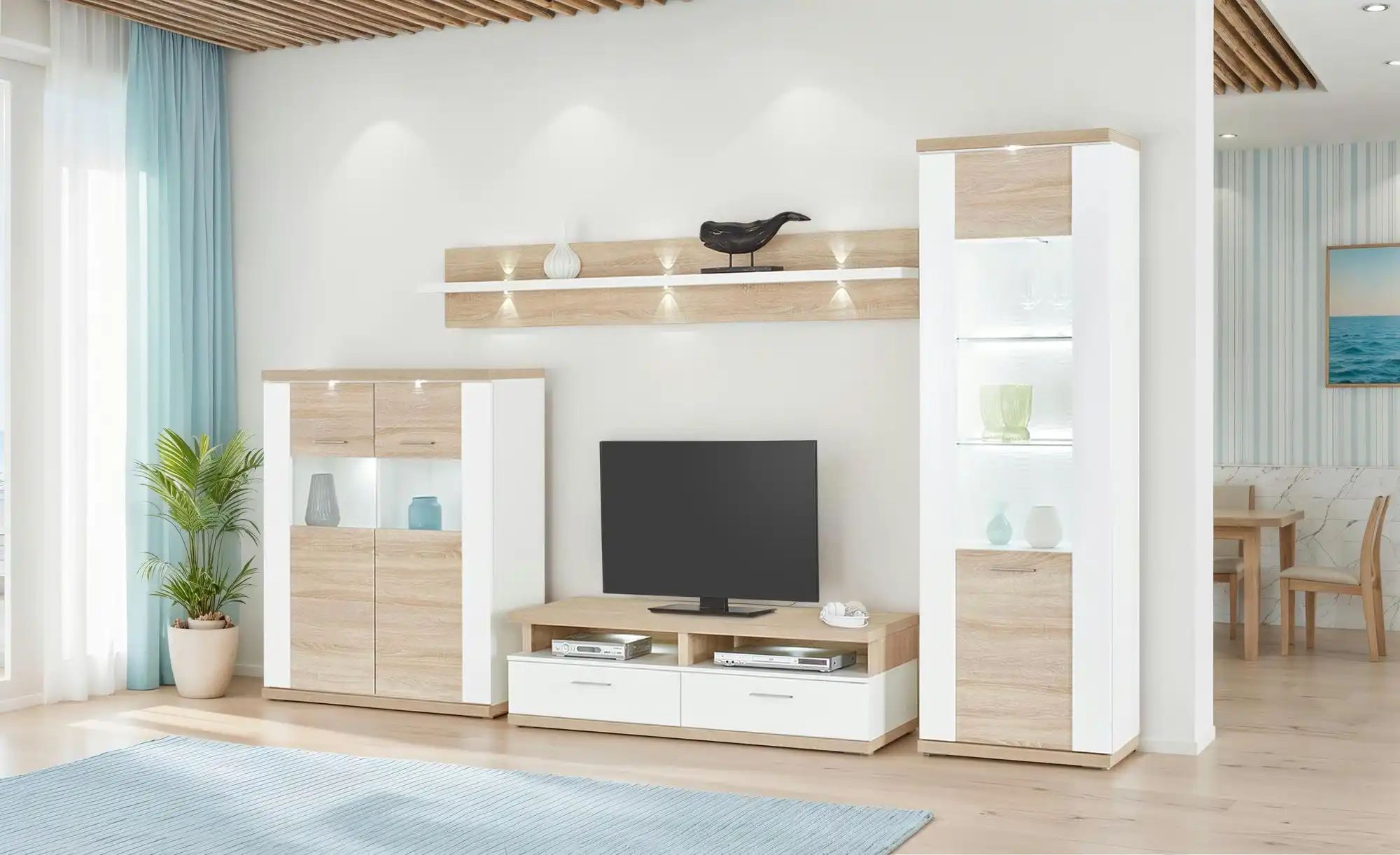 uno Wohnkombination  Titan ¦ holzfarben ¦ Maße (cm): B: 310 H: 207 T: 50.0 günstig online kaufen