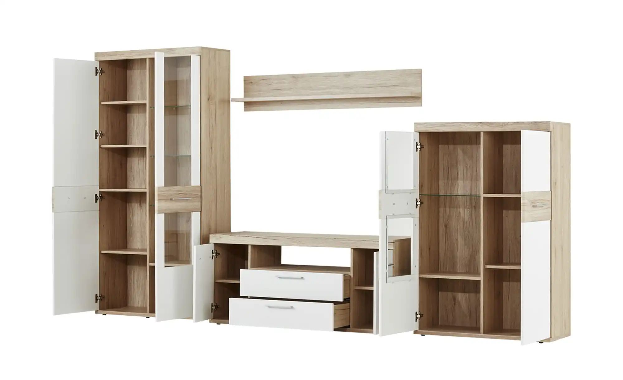 Thumbnail - uno Wohnwand Patryk ¦ weiß ¦ Maße (cm): B: 315 H: 187 T: 45.0 Kommoden & Sideboards > Wohnwände - Höffner