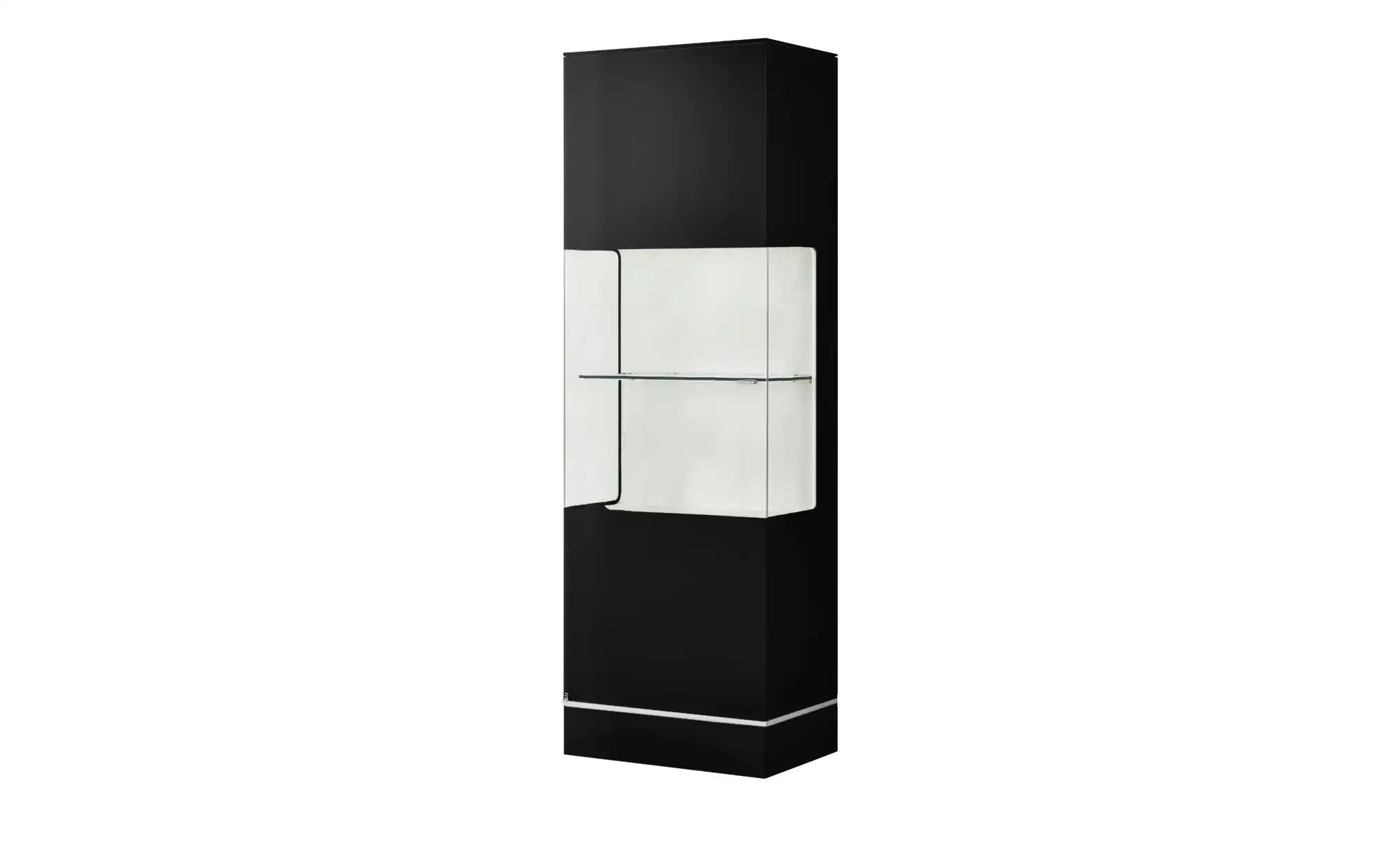 LEONARDO Vitrine  Cube ¦ schwarz ¦ Maße (cm): B: 63 H: 192 T: 42 Schränke > günstig online kaufen