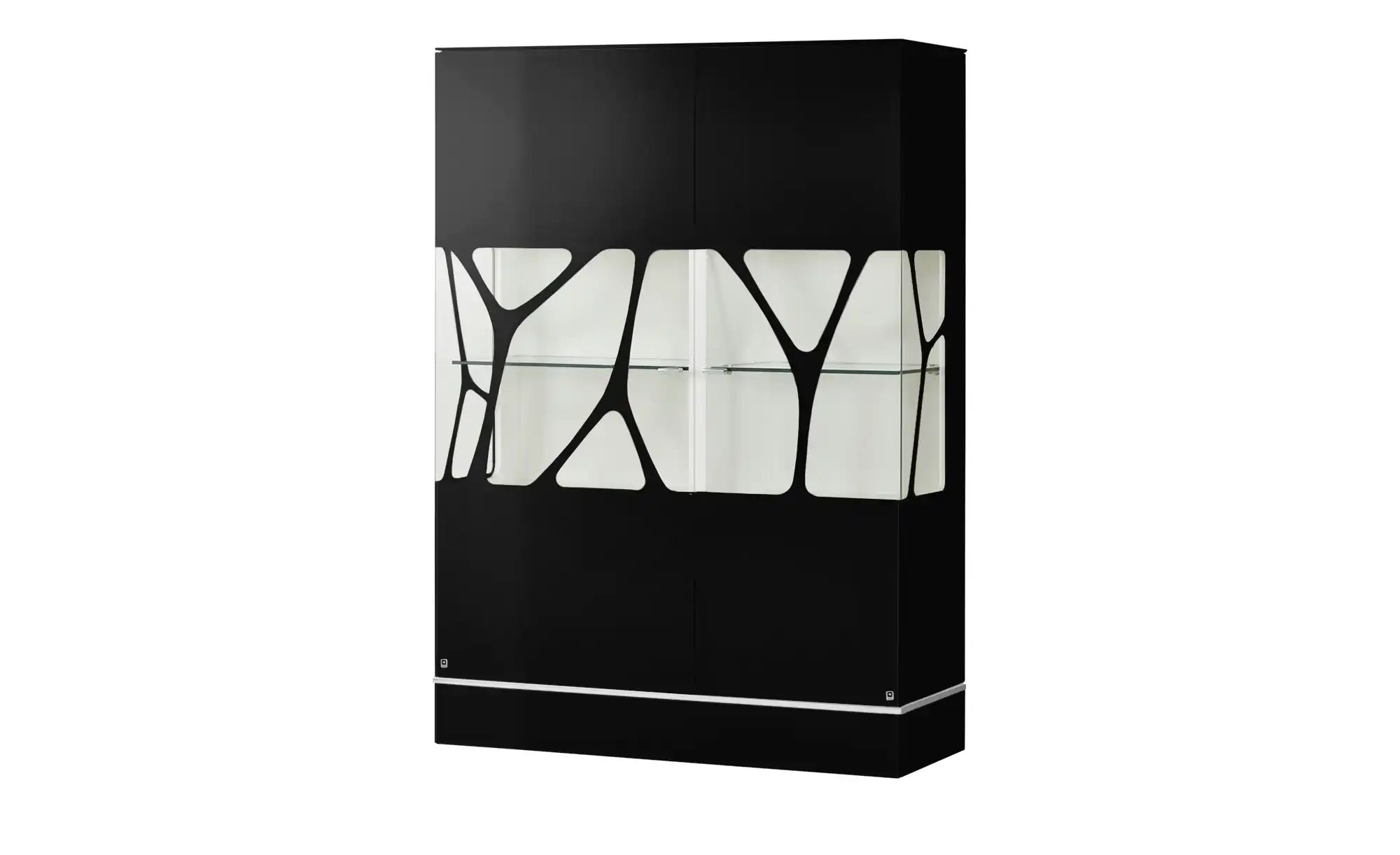 LEONARDO Highboard  Cube ¦ schwarz ¦ Maße (cm): B: 110 H: 158 T: 42 Kommoden & Sideboards > Highboards - Höffner