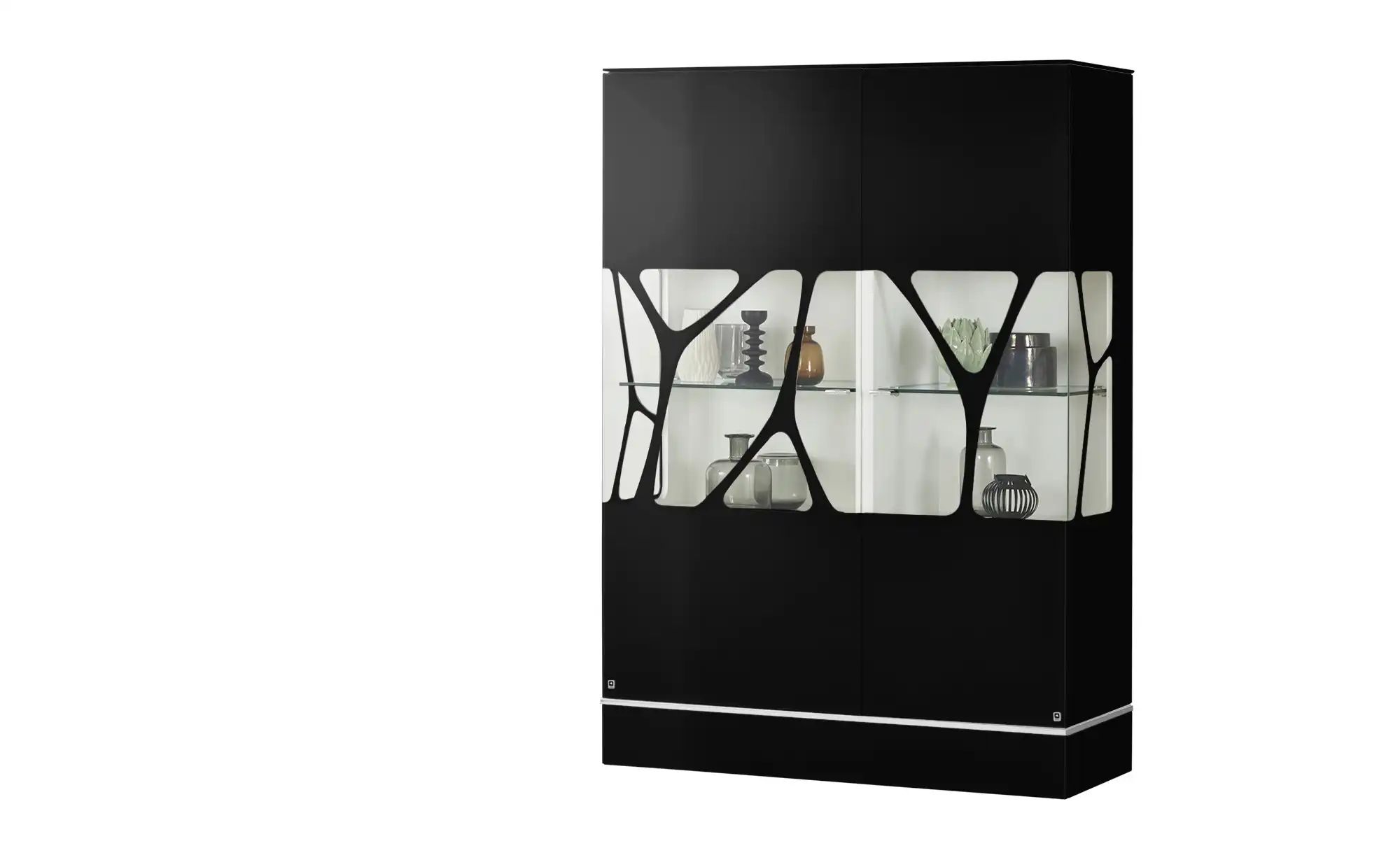 LEONARDO Highboard  Cube ¦ schwarz ¦ Maße (cm): B: 110 H: 158 T: 42 Kommode günstig online kaufen