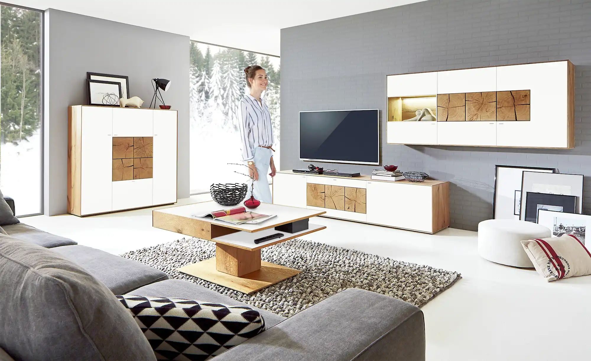 Thumbnail - HARTMANN Couchtisch Caya ¦ weiß ¦ Maße (cm): B: 75 H: 46 Tische > Mehr Tische > Couchtische mit Glasplatte - Höffner