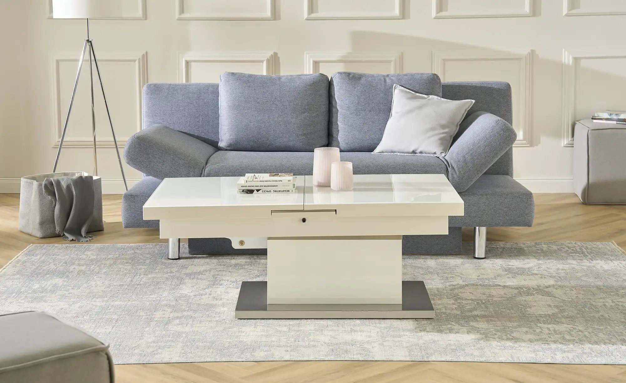 Thumbnail - Couchtisch höhenverstellbar und ausziehbar Grado ¦ weiß ¦ Maße (cm): B: 70 H: 47,5 Tische > Couchtische > Couchtische hö...