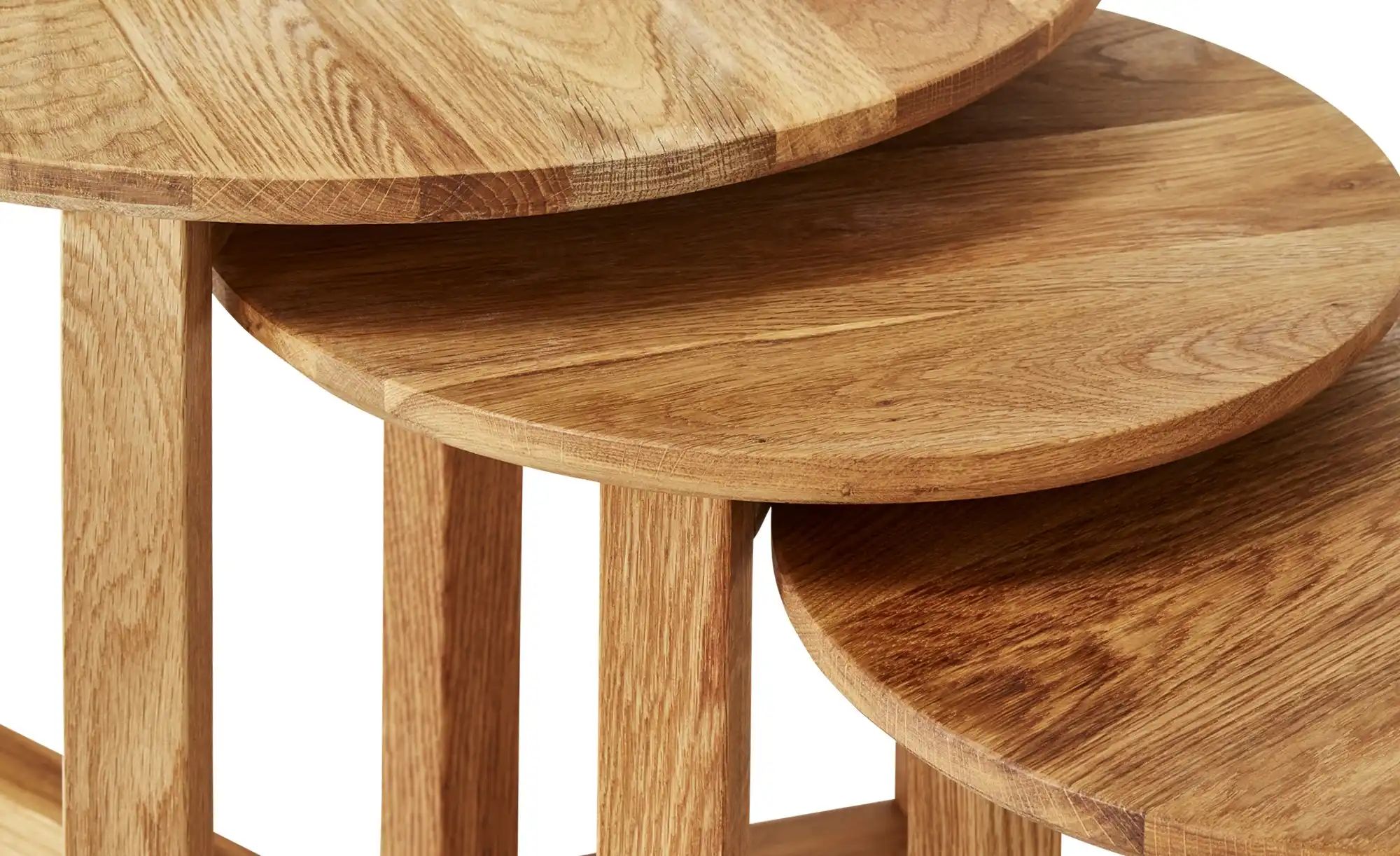 Couchtisch 3er Set 3er-Set Maddalena ¦ holzfarben ¦ Maße (cm): H: 42,5  Ø: günstig online kaufen