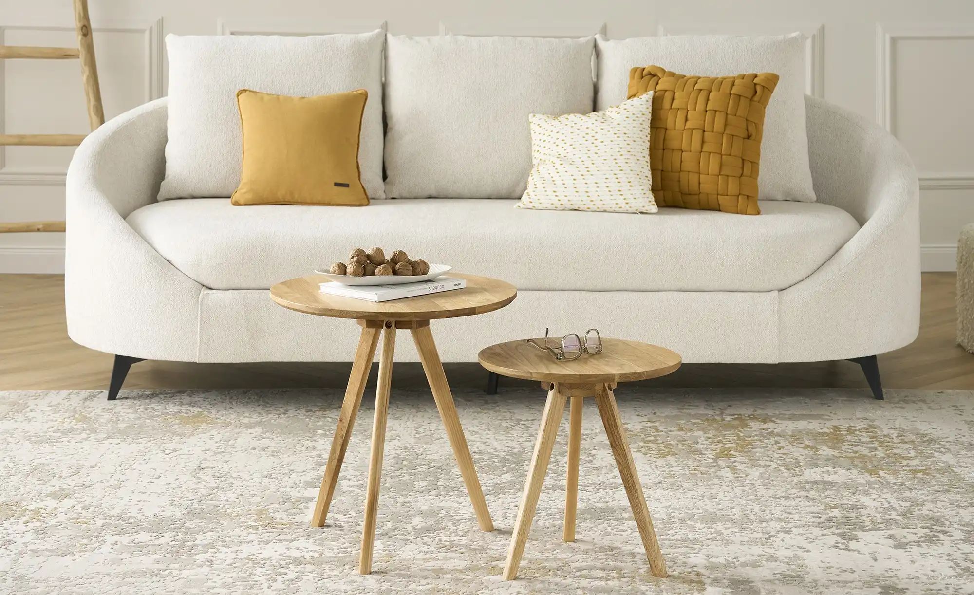 Thumbnail - Couchtische 2er-Set Rotonda ¦ holzfarben ¦ Maße (cm): H: 50,5 Ø: 50 Tische > Couchtische > Couchtische rund - Höffner