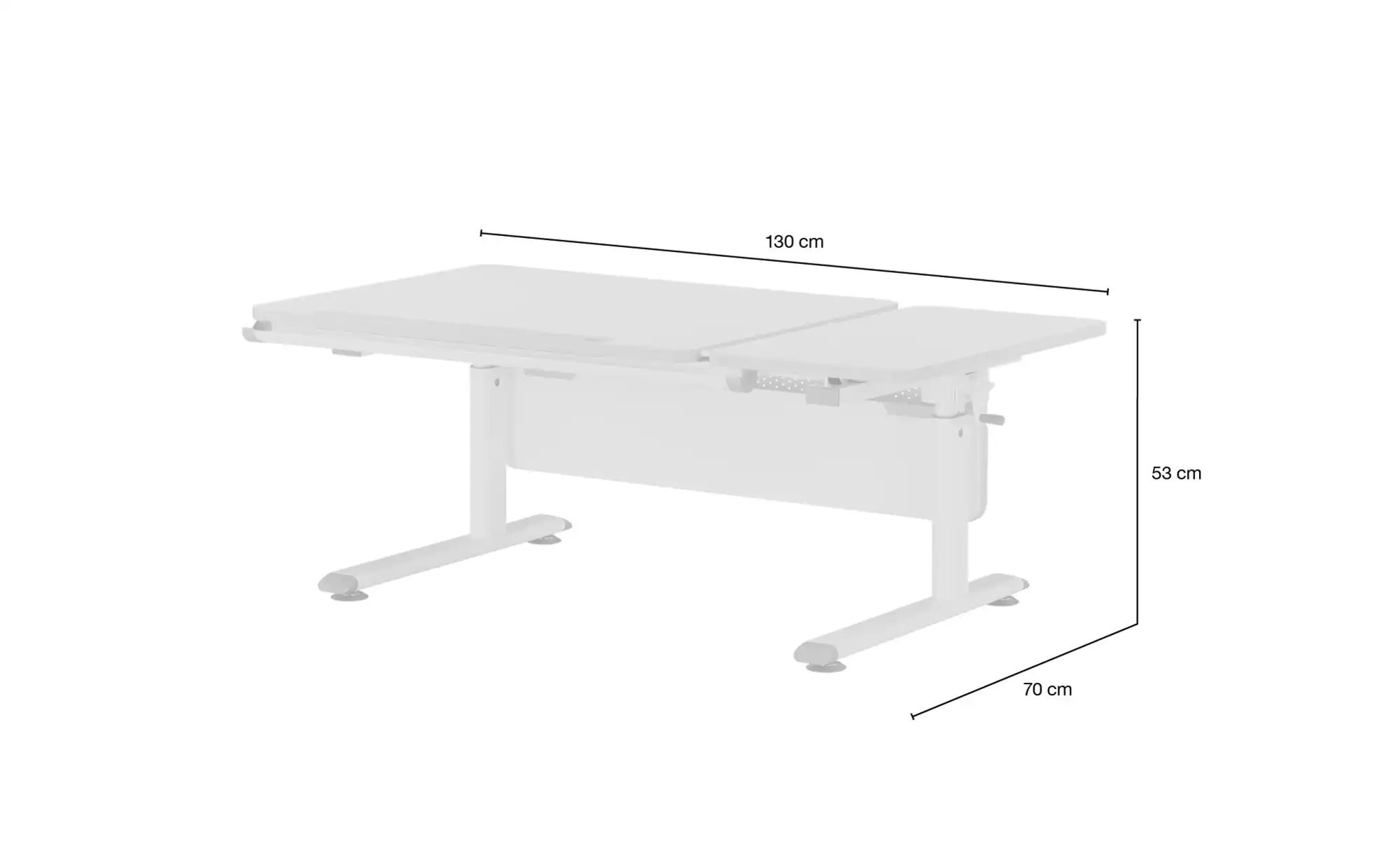 Thumbnail - PAIDI Schülerschreibtisch Diego ¦ grau ¦ Maße (cm): B: 130 H: 53 T: 70.0 Kindermöbel > Kinderschreibtische - Höffner