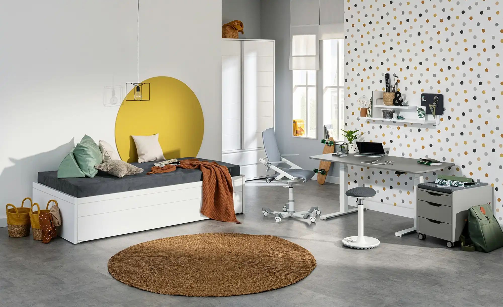 PAIDI Schreibtisch  e-lion ¦ grau ¦ Maße (cm): B: 150 H: 62 T: 75.0 Kinderm günstig online kaufen