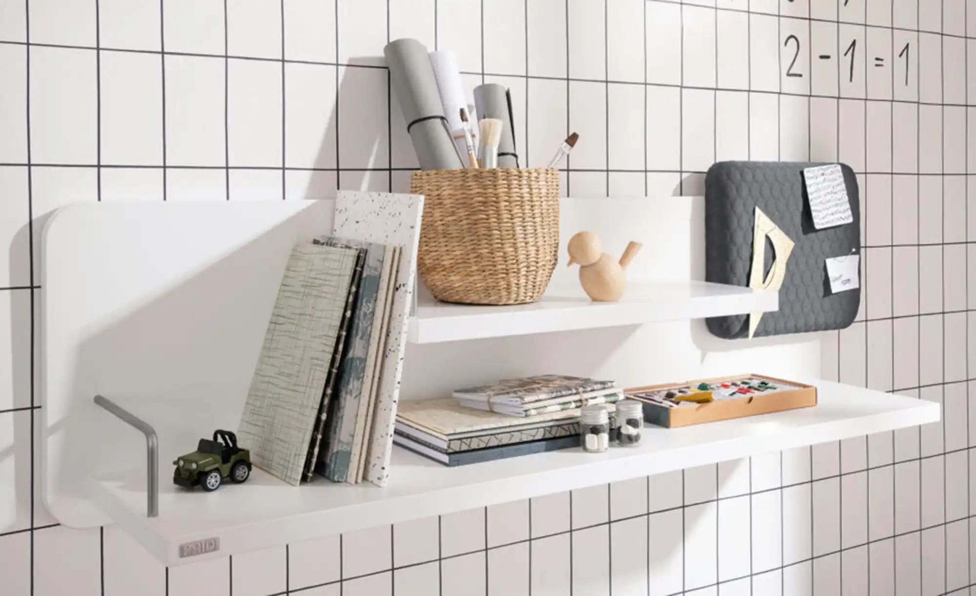 Thumbnail - PAIDI Wandboard mit Pinboard Zubehör Schoolworld ¦ grau ¦ Maße (cm): B: 105,5 H: 33,8 T: 23.6 Regale > Wandboards - Höf...