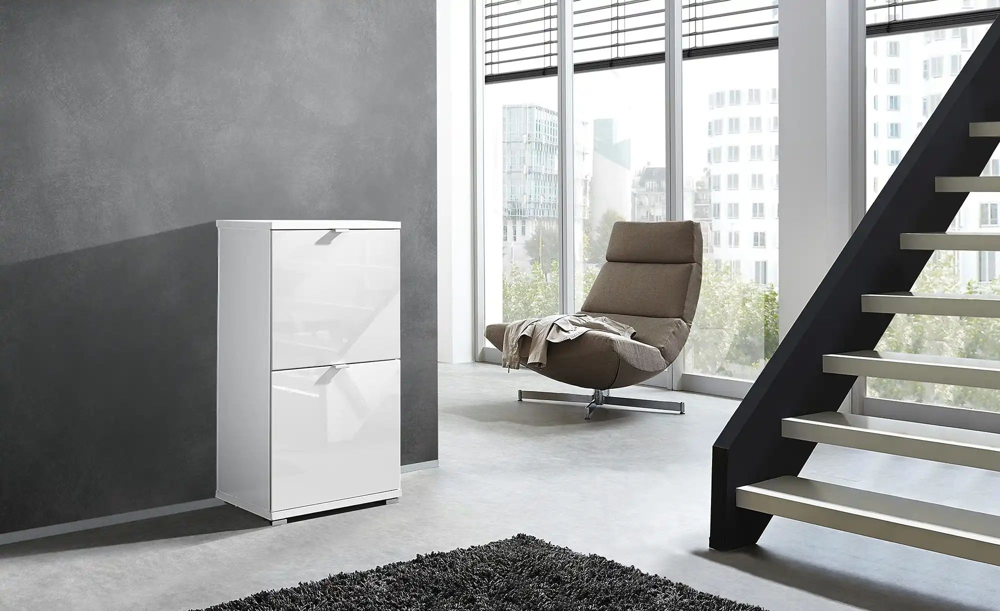 Thumbnail - uno Schuhschrankkorpus Weiß Puzzle ¦ weiß ¦ Maße (cm): B: 53 H: 91 T: 30.0 Garderoben & Kleiderstangen > Garderoben Schu...