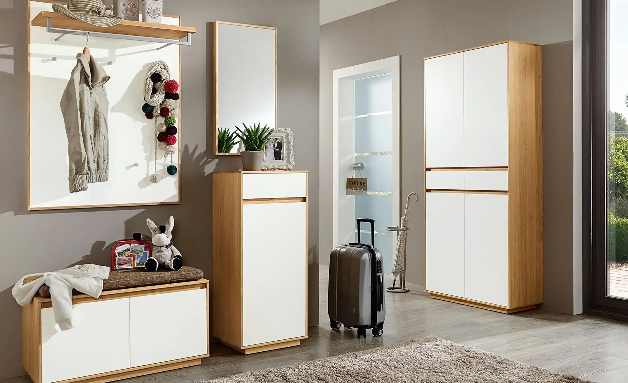 Thumbnail - Spiegel 43 x 82 cm Tiba ¦ holzfarben ¦ Glas,Aluminium ¦ Maße (cm): B: 43 H: 82 T: 4.0 Garderoben & Kleiderstangen > Gard...