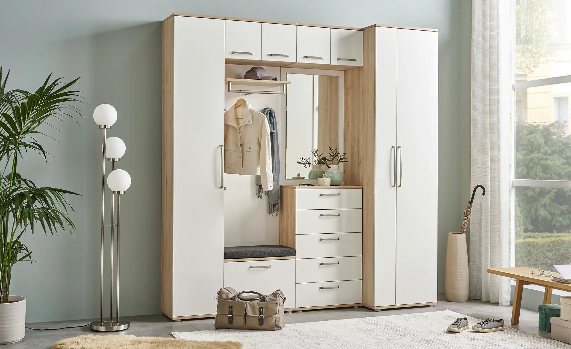 Garderobenpaneel  Paris ¦ weiß ¦ Holzwerkstoff ¦ Maße (cm): B: 60,3 H: 155, günstig online kaufen