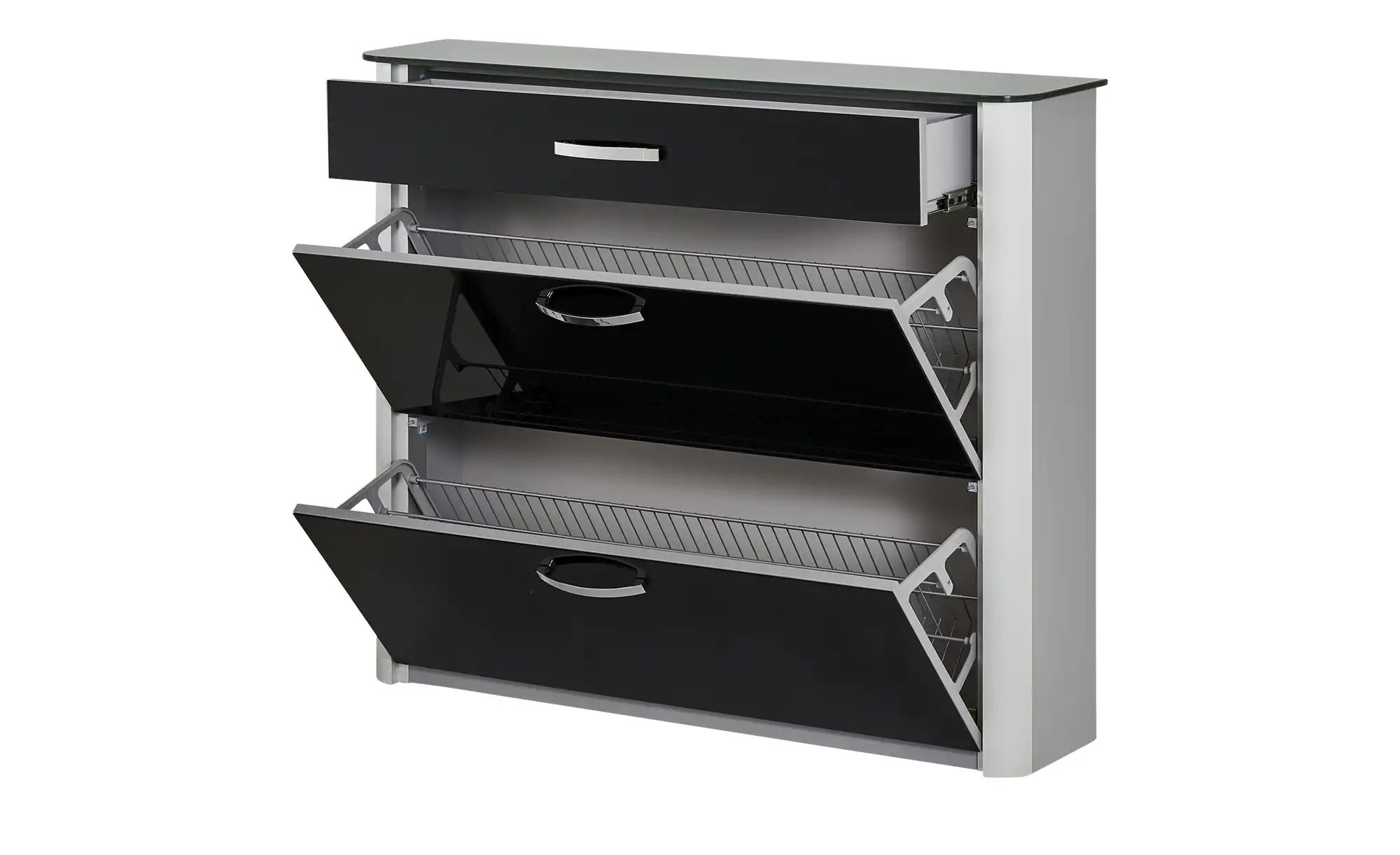 Thumbnail - Schuhkipper Juno ¦ schwarz ¦ Maße (cm): B: 117 H: 97 T: 28.0 Garderoben & Kleiderstangen > Garderoben Schuhschränke - H...