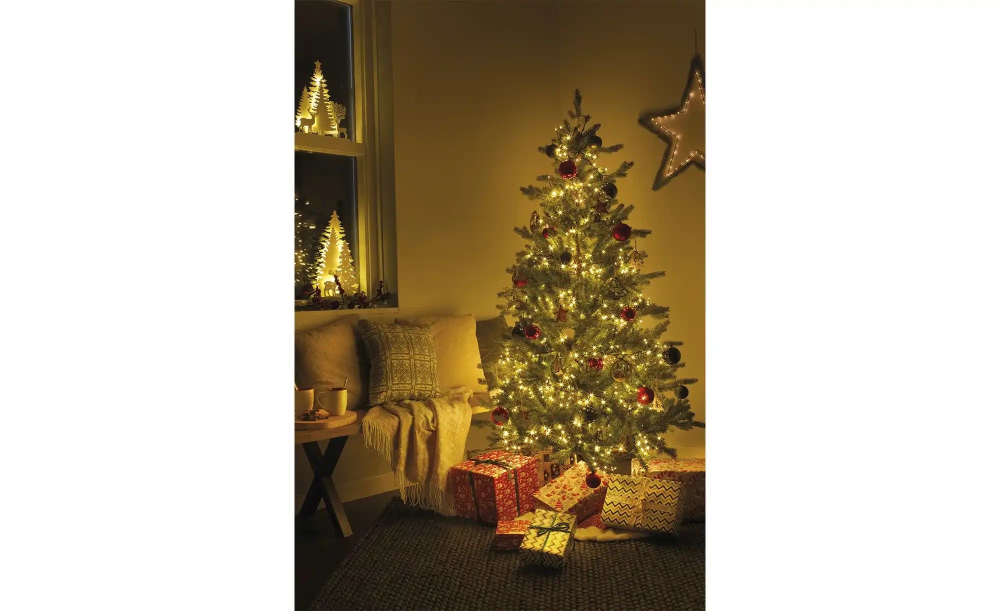 Thumbnail - Weihnachtsbaum   ¦ grün ¦ Kunststoff,Metall ¦ Maße (cm): H: 150  Ø: 97 Weihnachten - Höffner