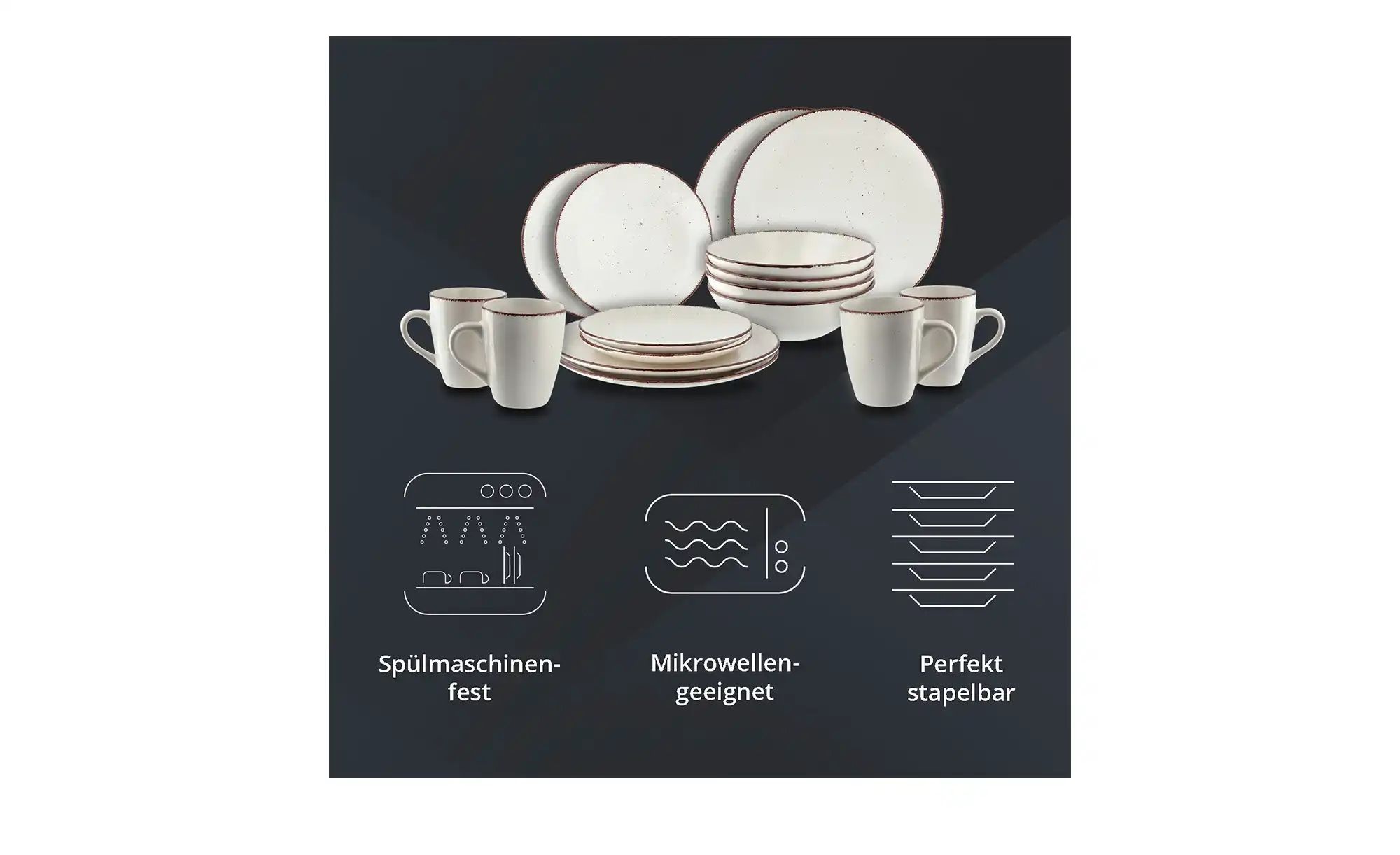 Peill+Putzler Kombiservice  16-teilig  Siena ¦ weiß Geschirr > Geschirrsets günstig online kaufen