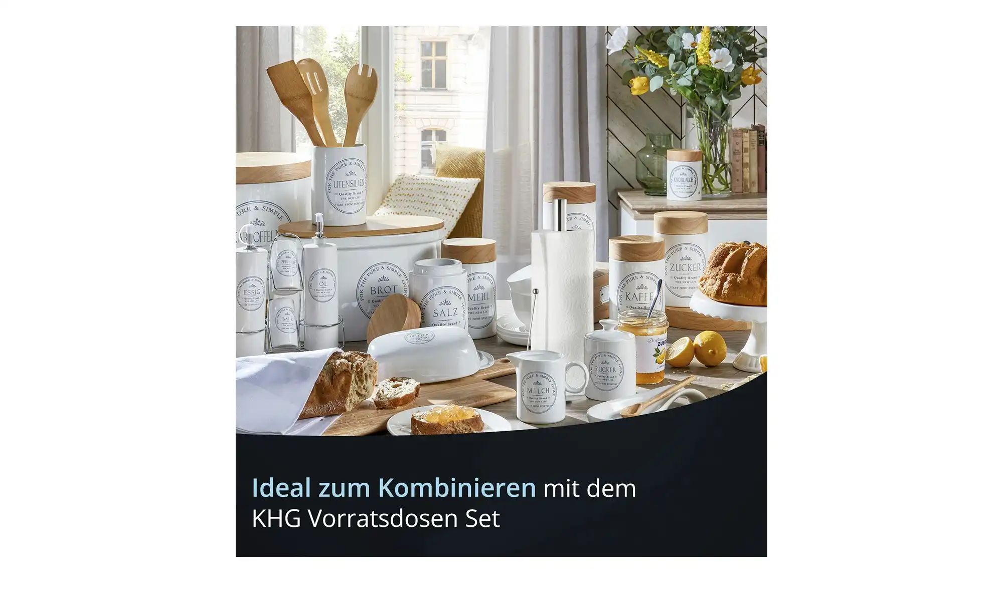 KHG Küchenrollenhalter   ¦ silber ¦ Maße (cm): H: 31  Ø: 15 Küchenzubehör & günstig online kaufen