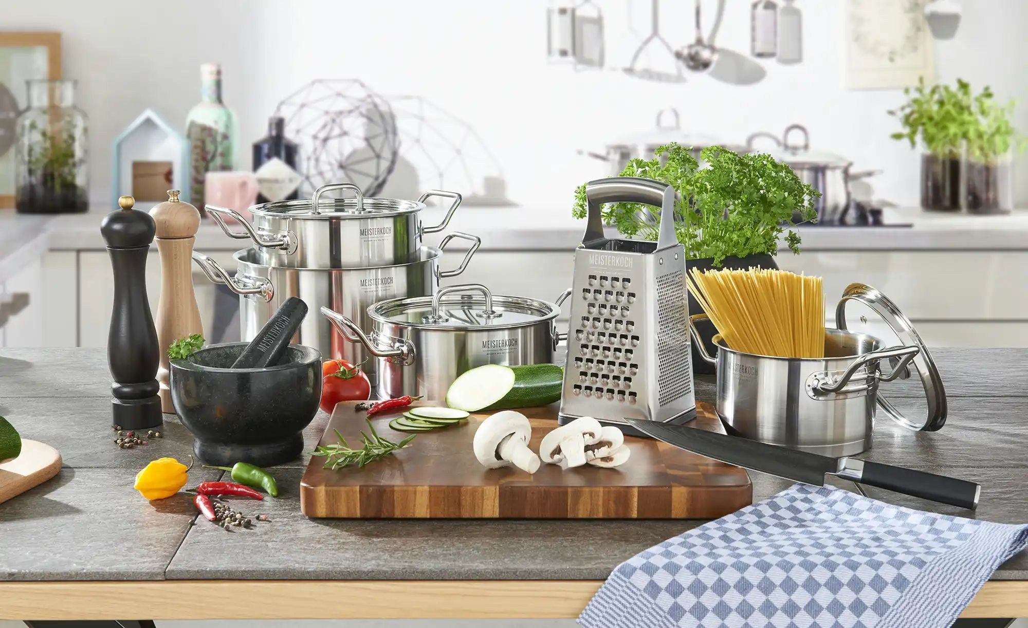 Meisterkoch Mörser mit Stößel  Optimus ¦ schwarz ¦ Granit ¦ Maße (cm): H: 1 günstig online kaufen