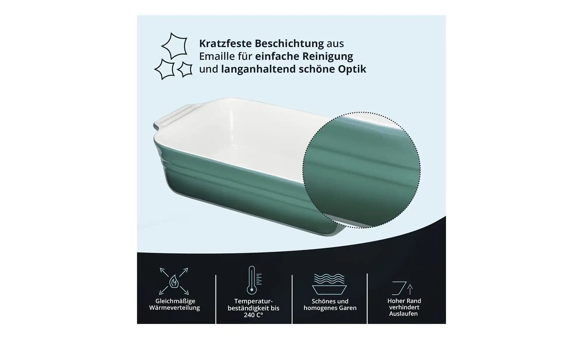 Thumbnail - KHG Auflaufform ¦ blau ¦ Steinzeug/Steingut ¦ Maße (cm): B: 23 H: 8 Küchenzubehör & Helfer > Bratformen & Auflaufforme...