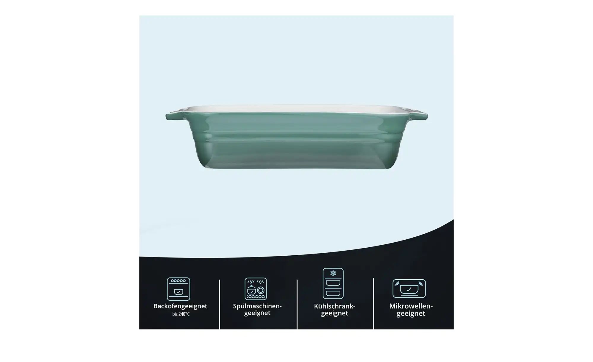 KHG Auflaufform   ¦ blau ¦ Steinzeug/Steingut ¦ Maße (cm): B: 19,5 H: 6,5 K günstig online kaufen