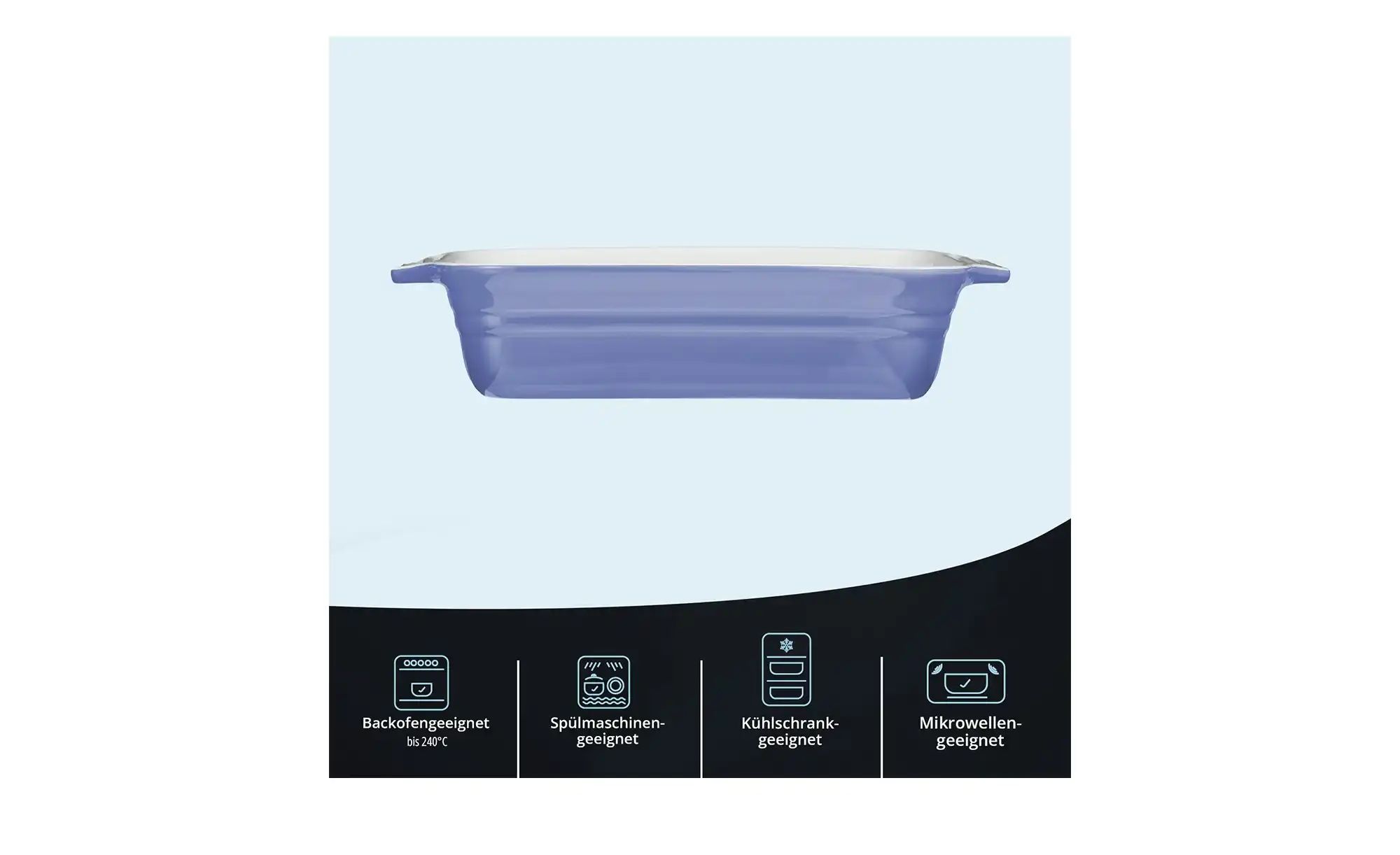 KHG Auflaufform   ¦ blau ¦ Steinzeug/Steingut ¦ Maße (cm): B: 23 H: 8 Küche günstig online kaufen