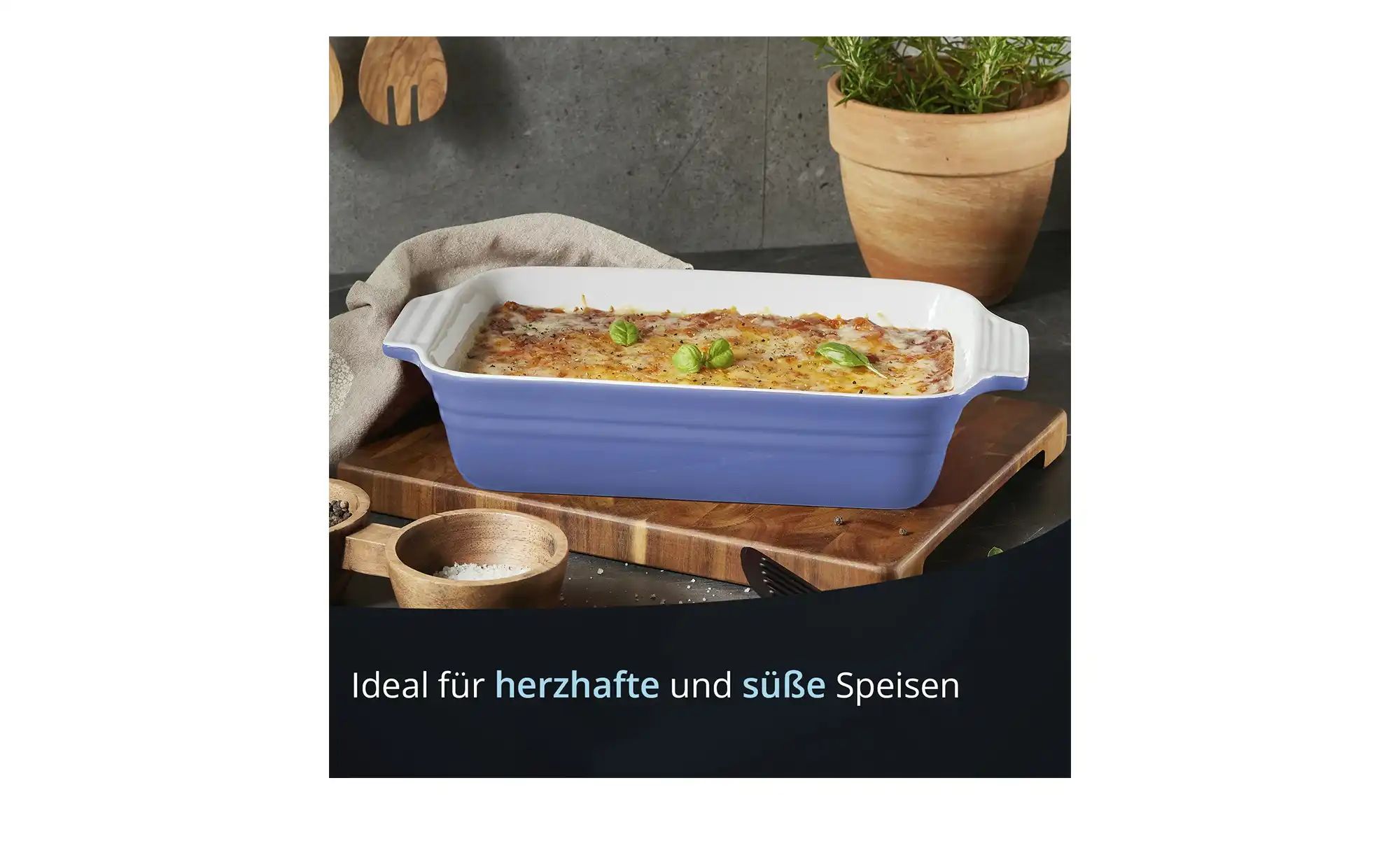 Thumbnail - KHG Auflaufform   ¦ blau ¦ Steinzeug/Steingut ¦ Maße (cm): B: 19,5 H: 6,5 Küchenzubehör & Helfer > Bratformen & Auflauff...